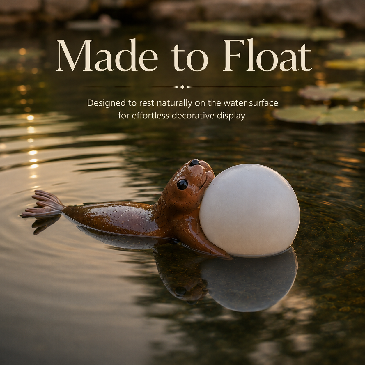 Cute Floating Seal Pond Companion Garden Decoration