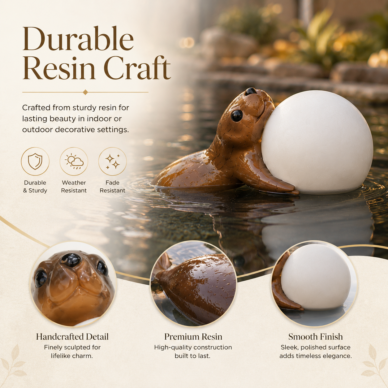 Cute Floating Seal Pond Companion Garden Decoration