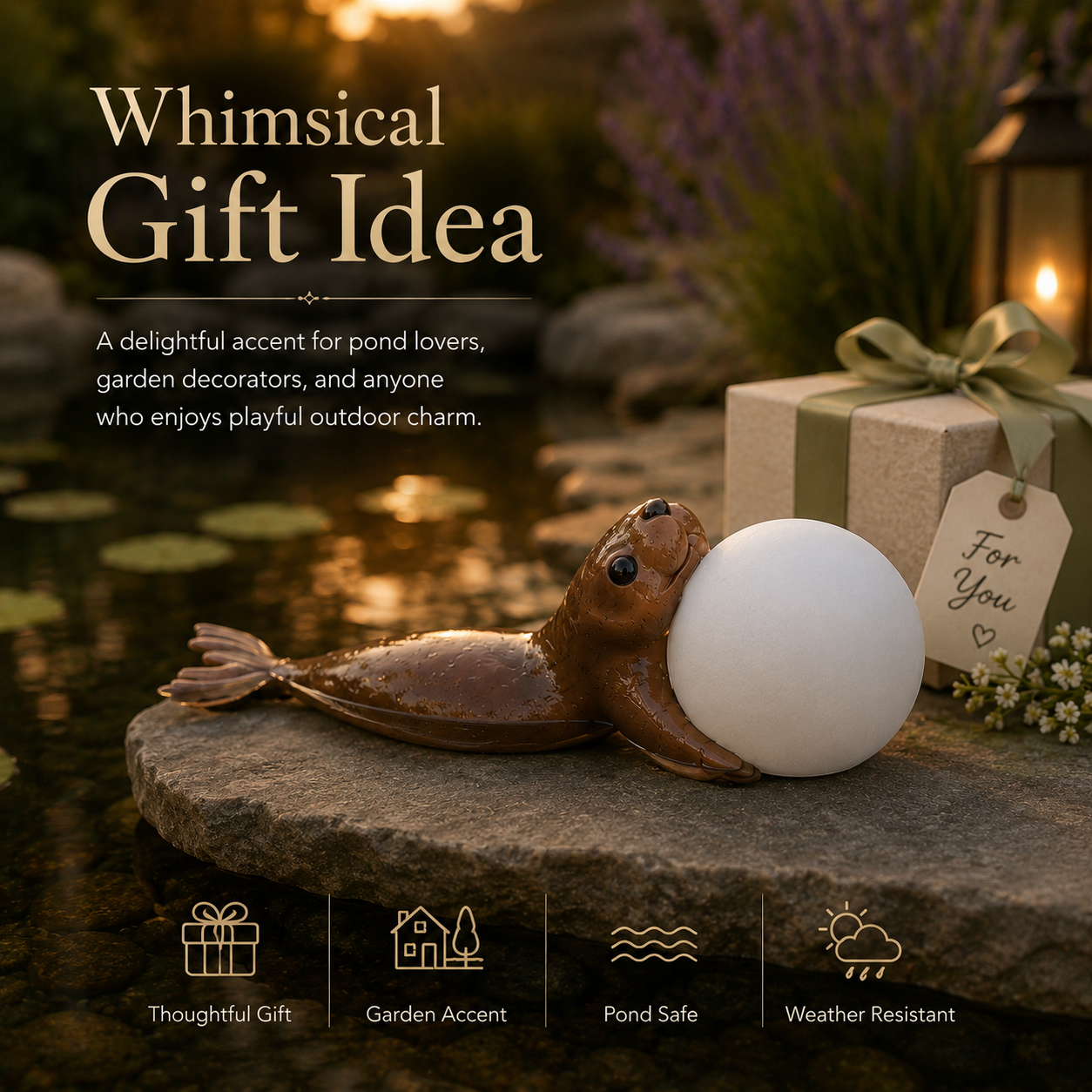 Cute Floating Seal Pond Companion Garden Decoration
