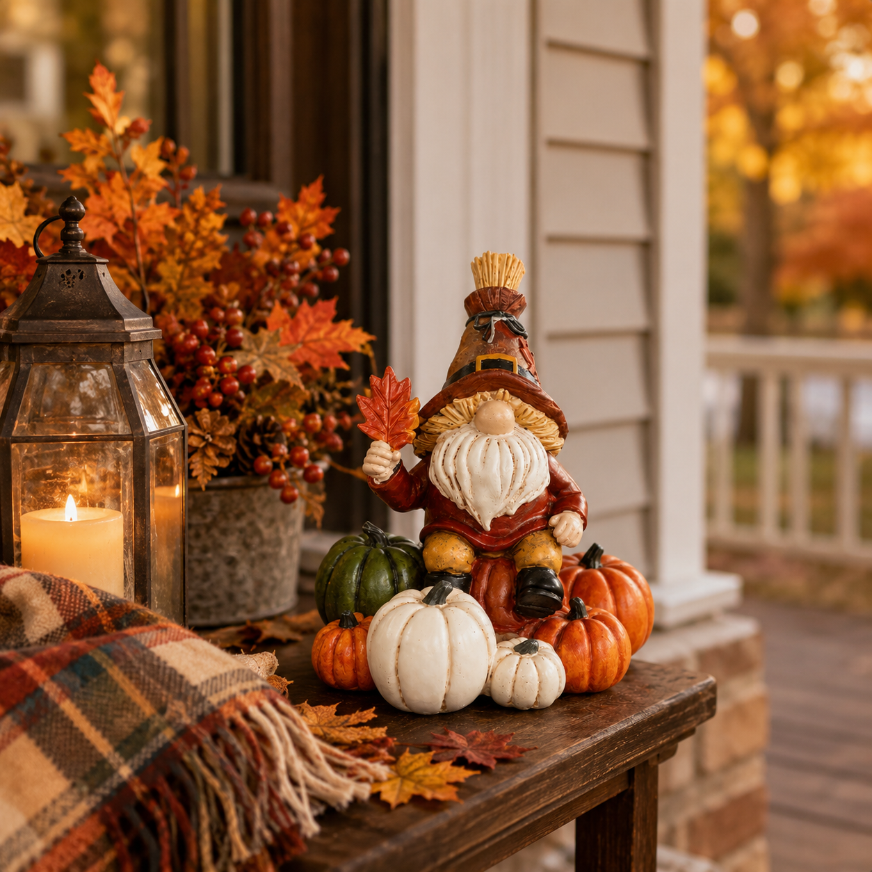 Autumn Harvest Pumpkin Resin Décor