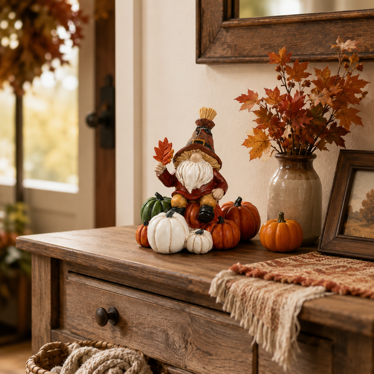 Autumn Harvest Pumpkin Resin Décor