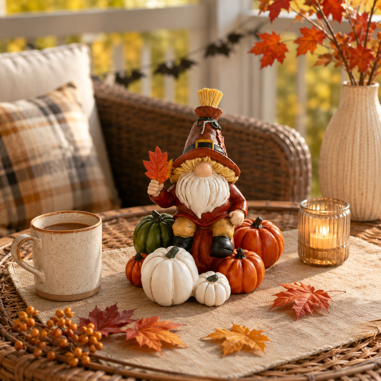 Autumn Harvest Pumpkin Resin Décor