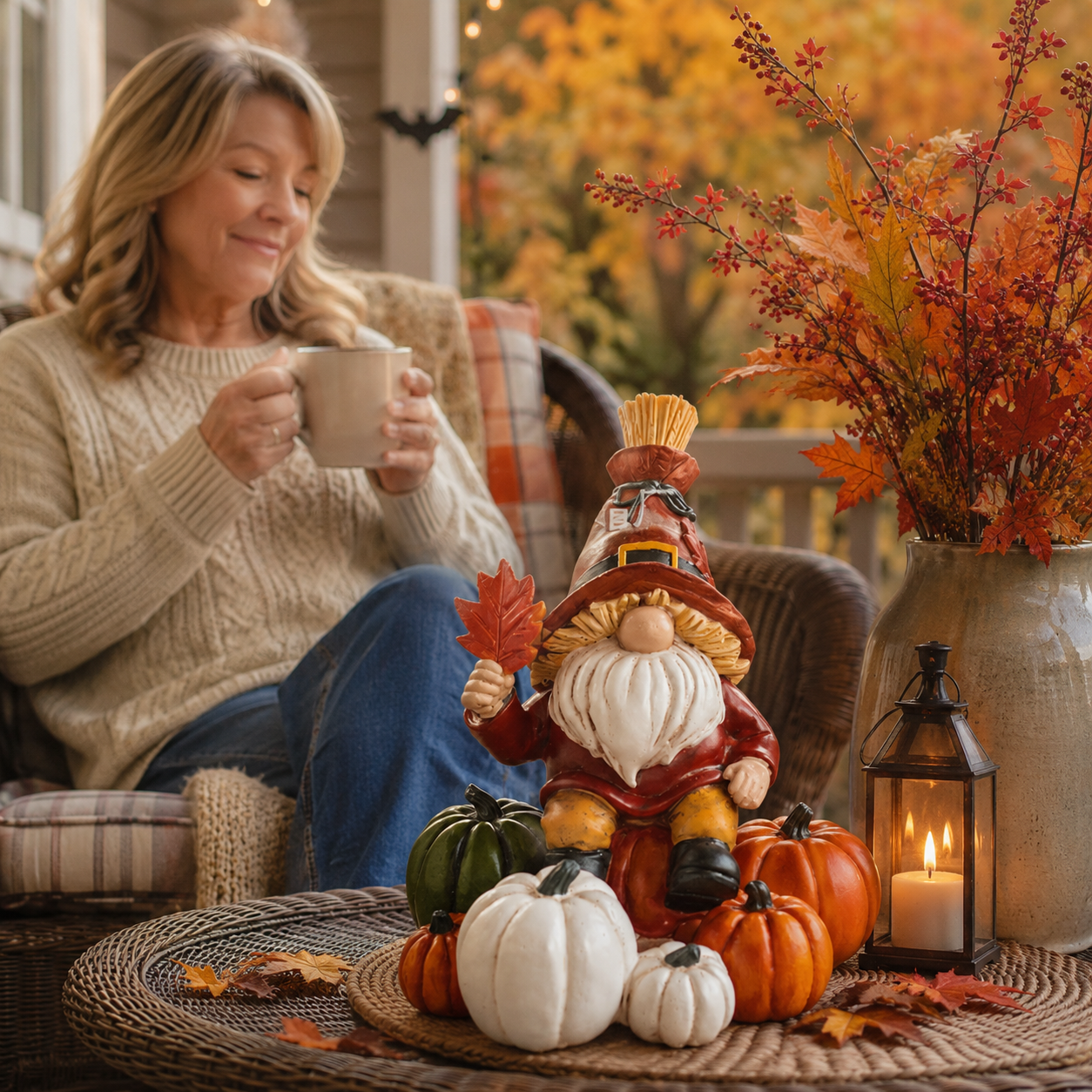 Autumn Harvest Pumpkin Resin Décor