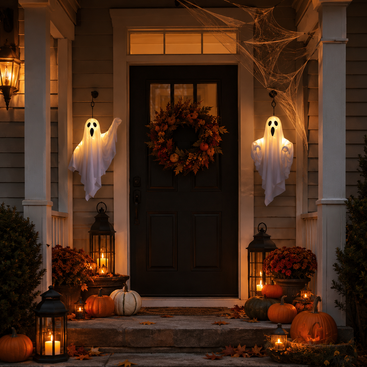 Spooky-Cute Hanging Ghost Lights – Light Up Your Halloween Nights with Charm