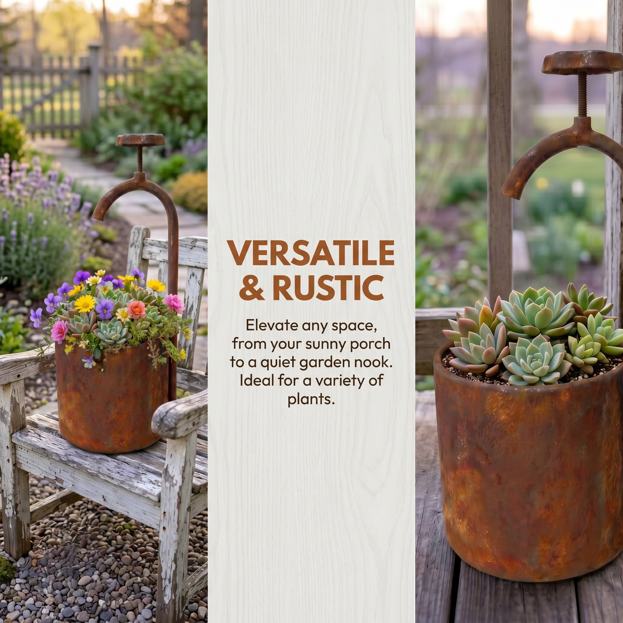 Wrought Iron Flower Pots For Courtyards And Outdoor Gardens