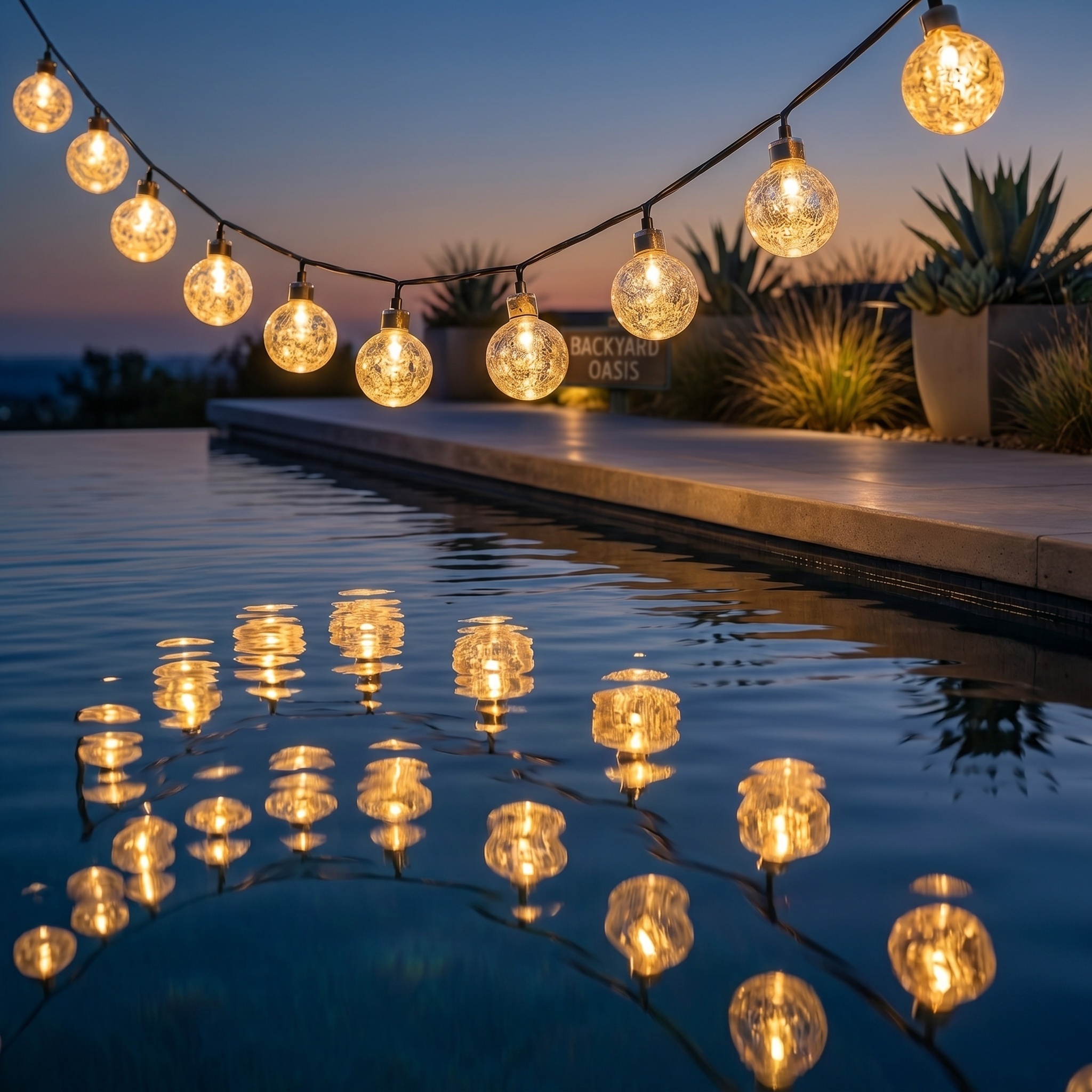 Outdoor Crystal Ball String Lights