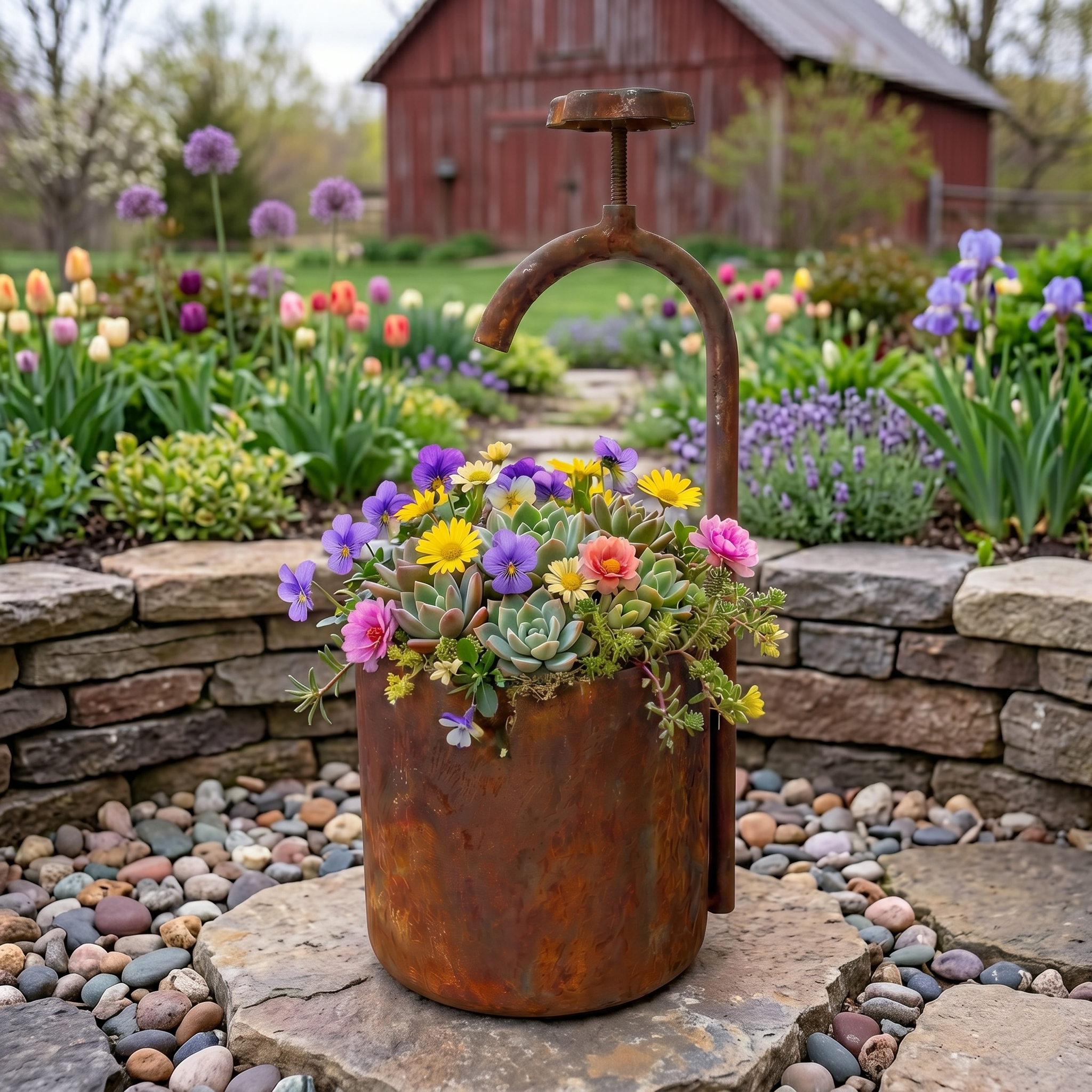 Wrought Iron Flower Pots For Courtyards And Outdoor Gardens
