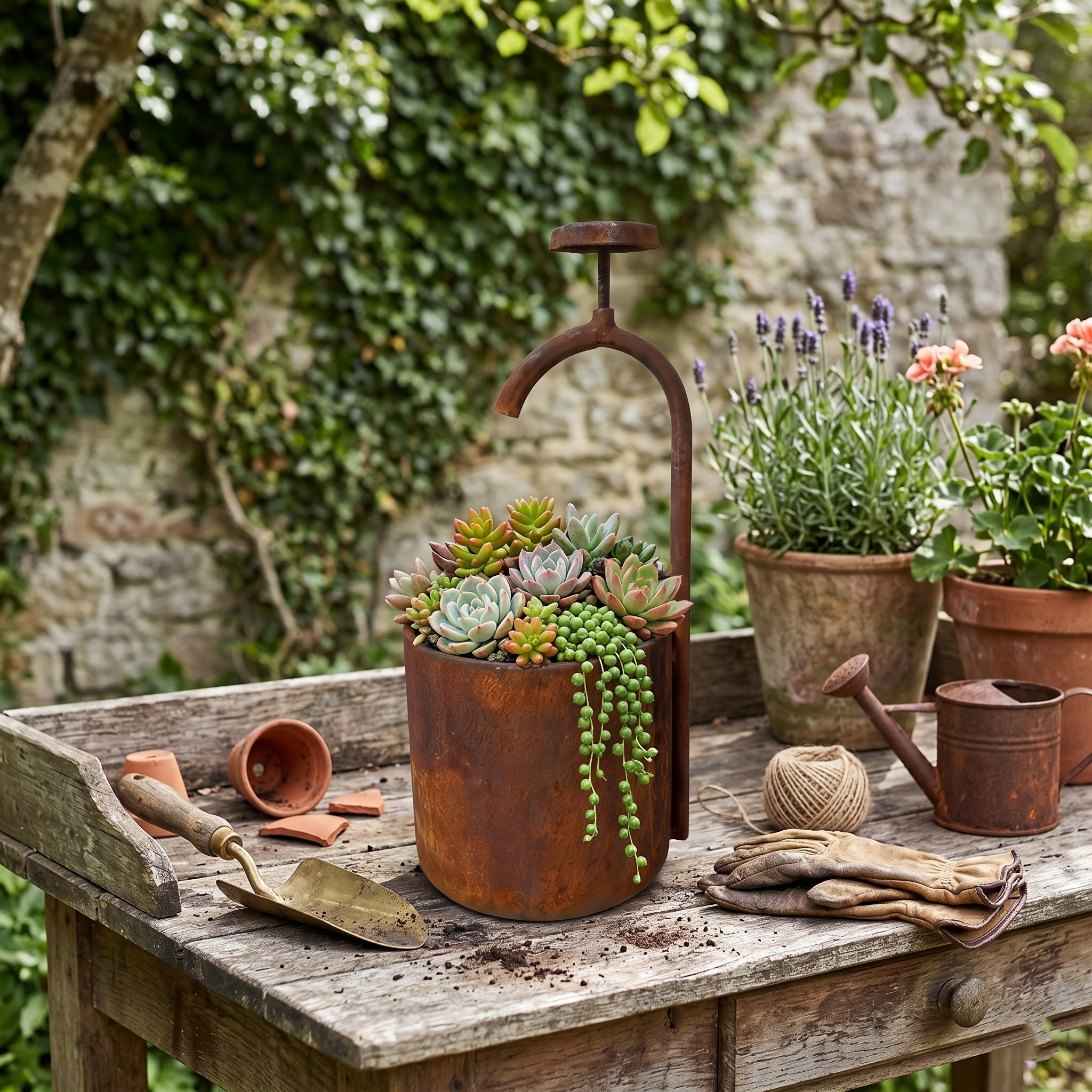 Wrought Iron Flower Pots For Courtyards And Outdoor Gardens