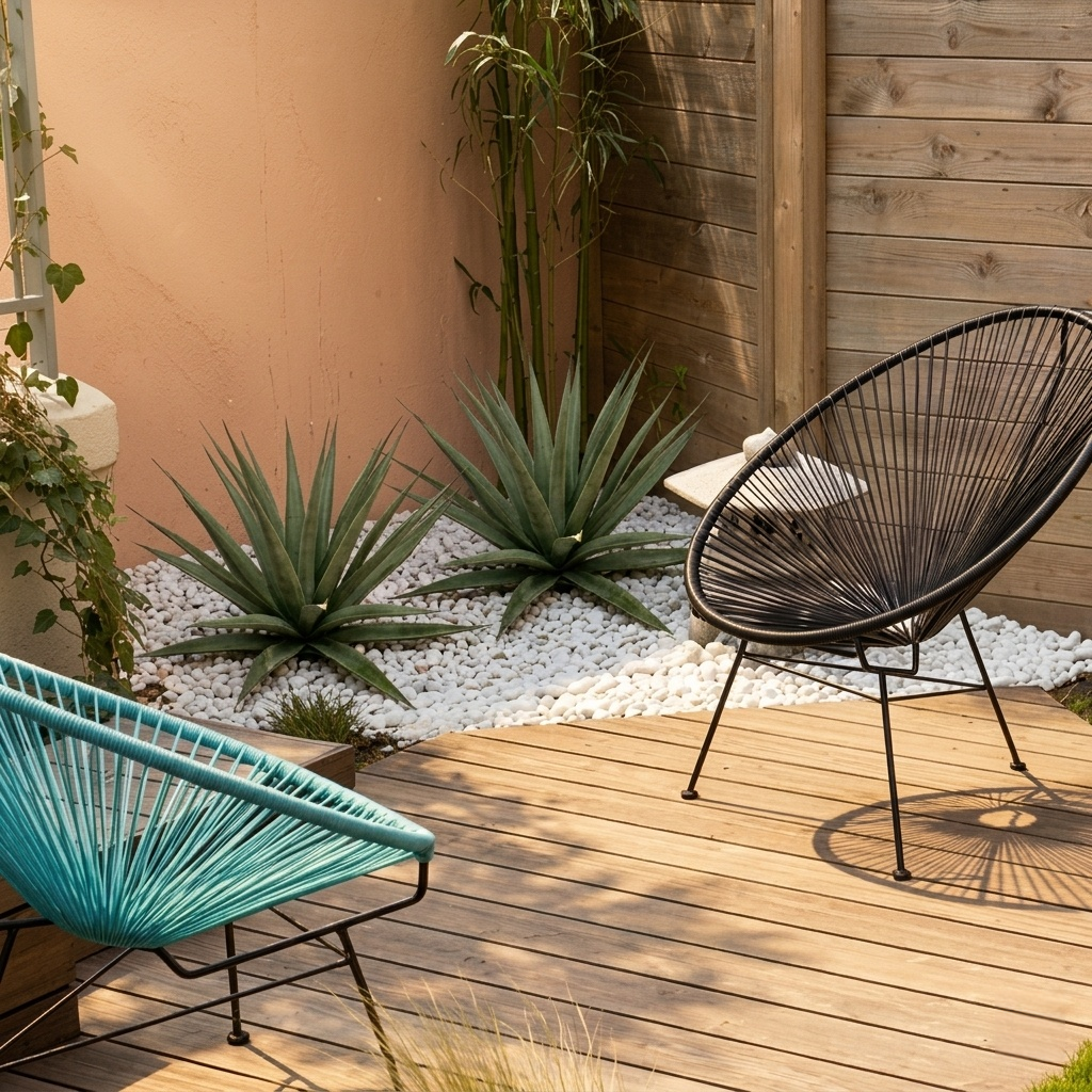 Artificial Agave Garden Accent Plant with Ground Stake