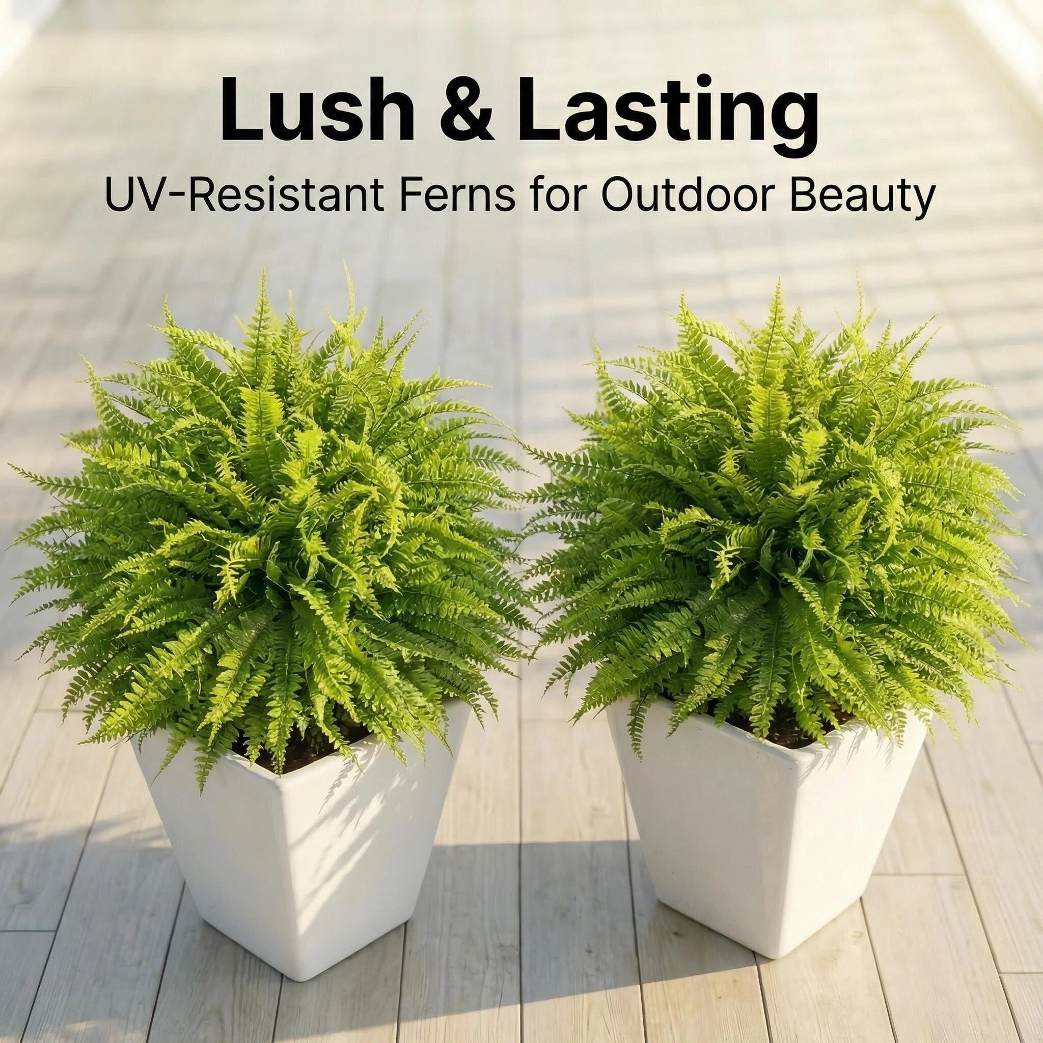 Artificial Fern Garden Stake for Outdoor Landscaping