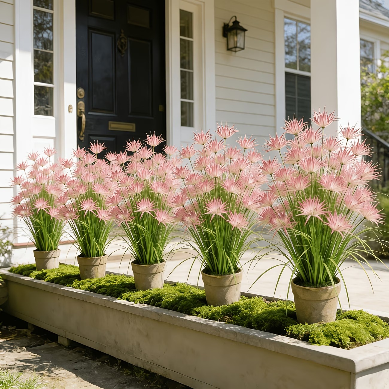 Outdoor Artificial Purple Foliage Orchids And Reeds