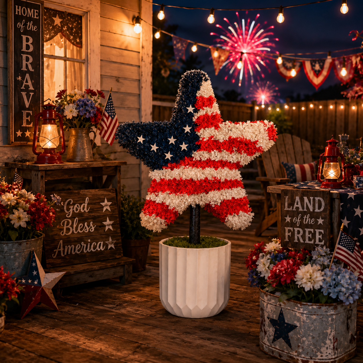 American Patriotic Star Tree