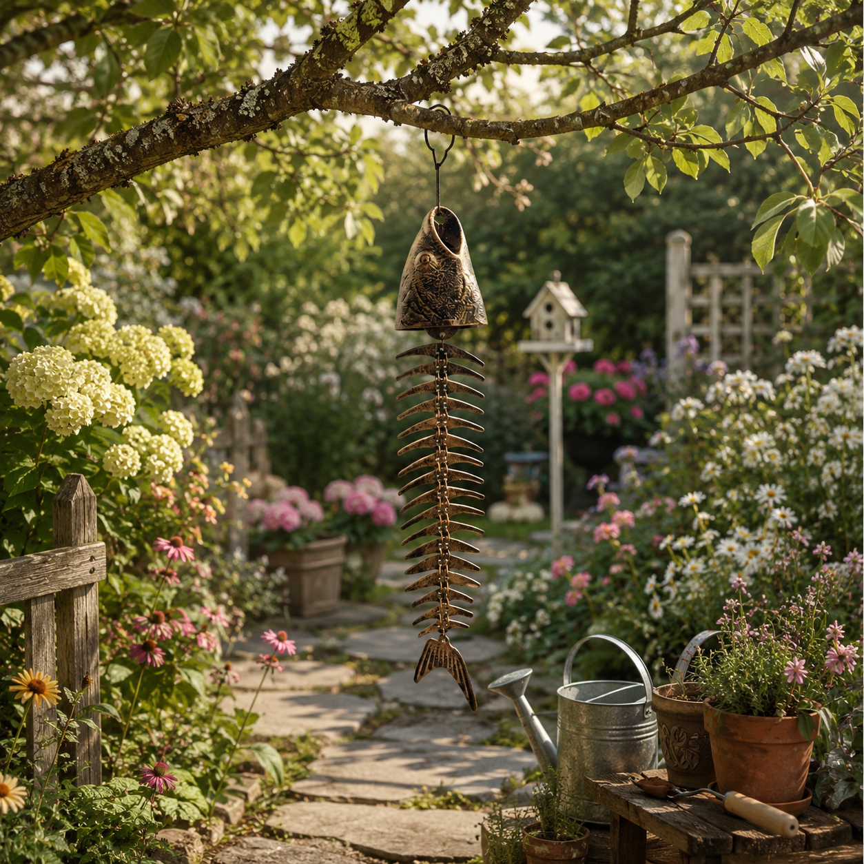 Fishbone Metal Wind Chime