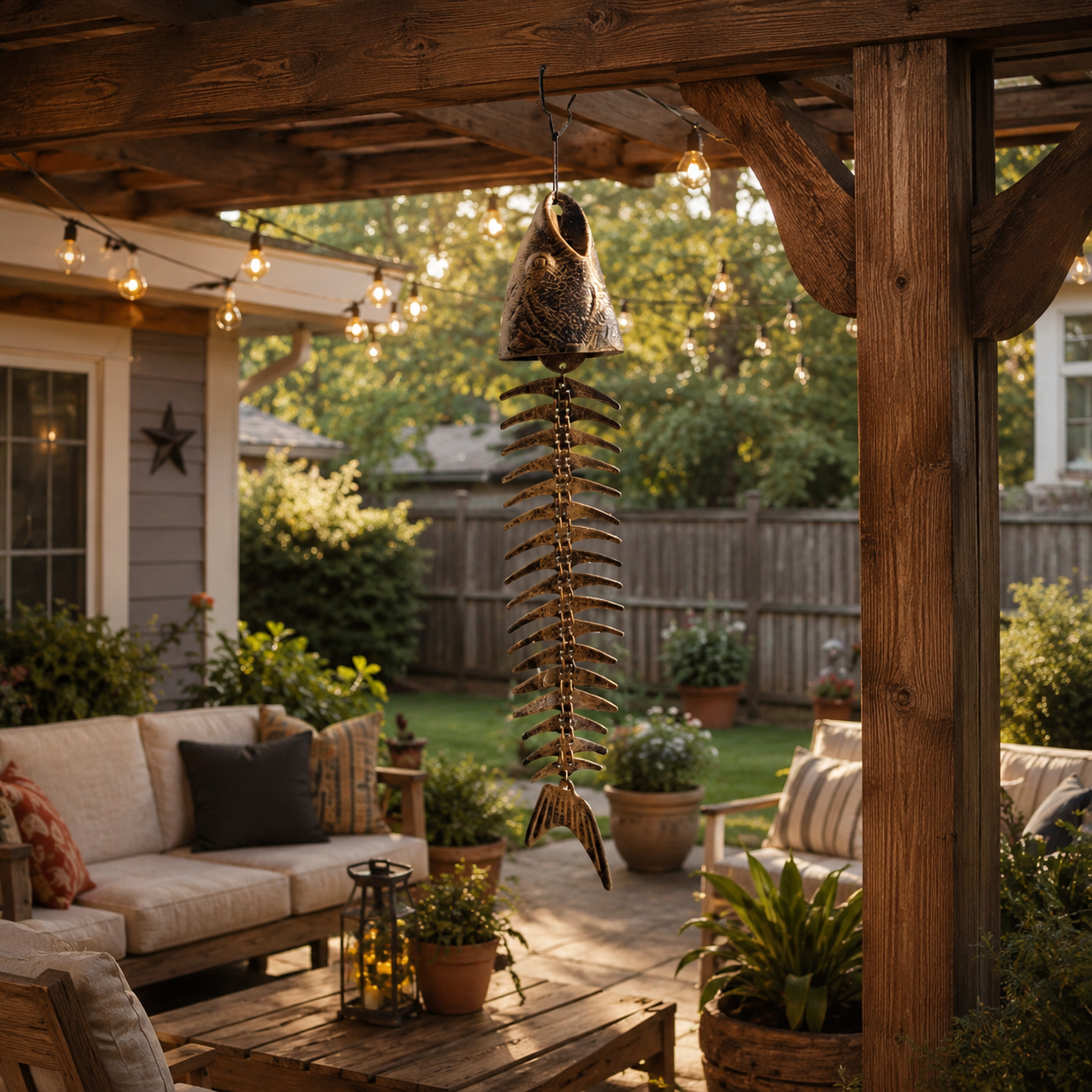 Fishbone Metal Wind Chime