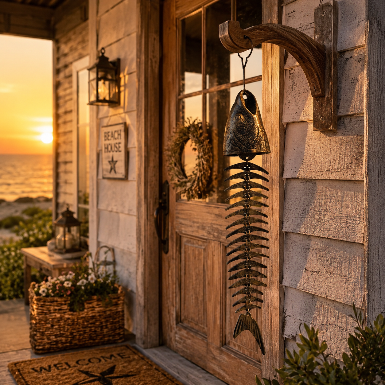 Fishbone Metal Wind Chime