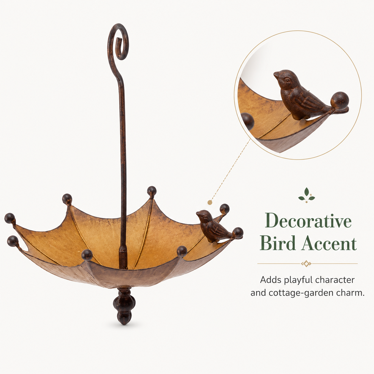 Vintage Umbrella Hanging Bird Feeder,