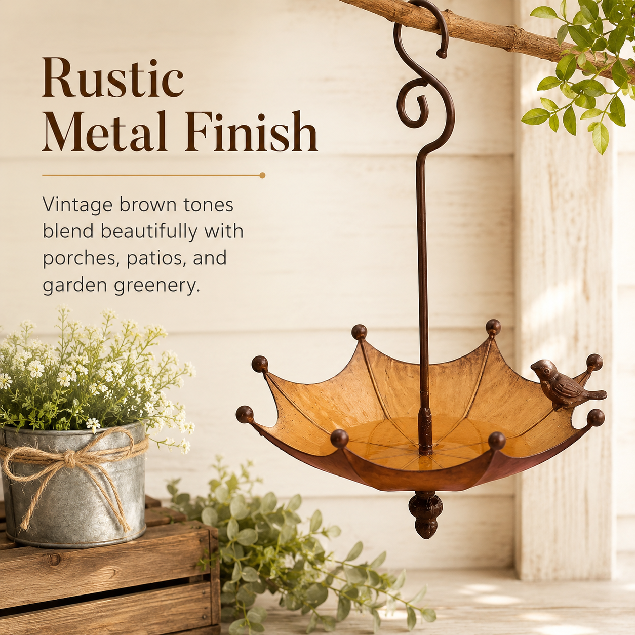 Vintage Umbrella Hanging Bird Feeder,