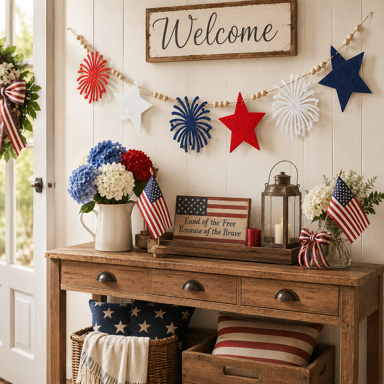 7.22 ft Felt Star Garland