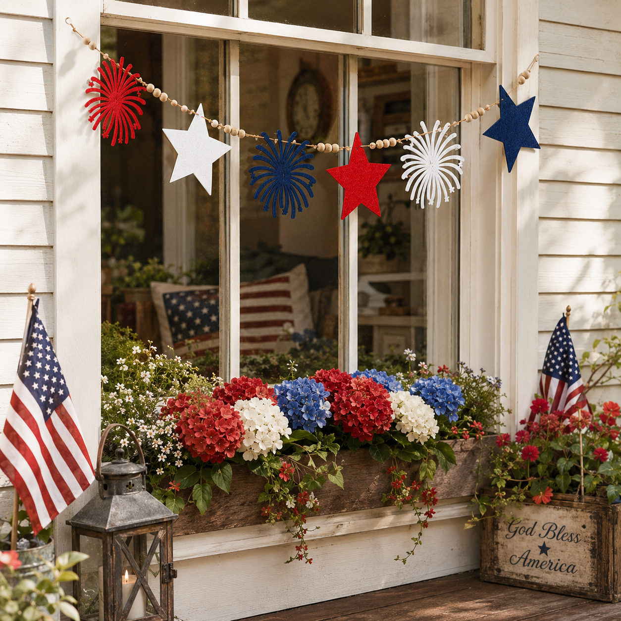 7.22 ft Felt Star Garland