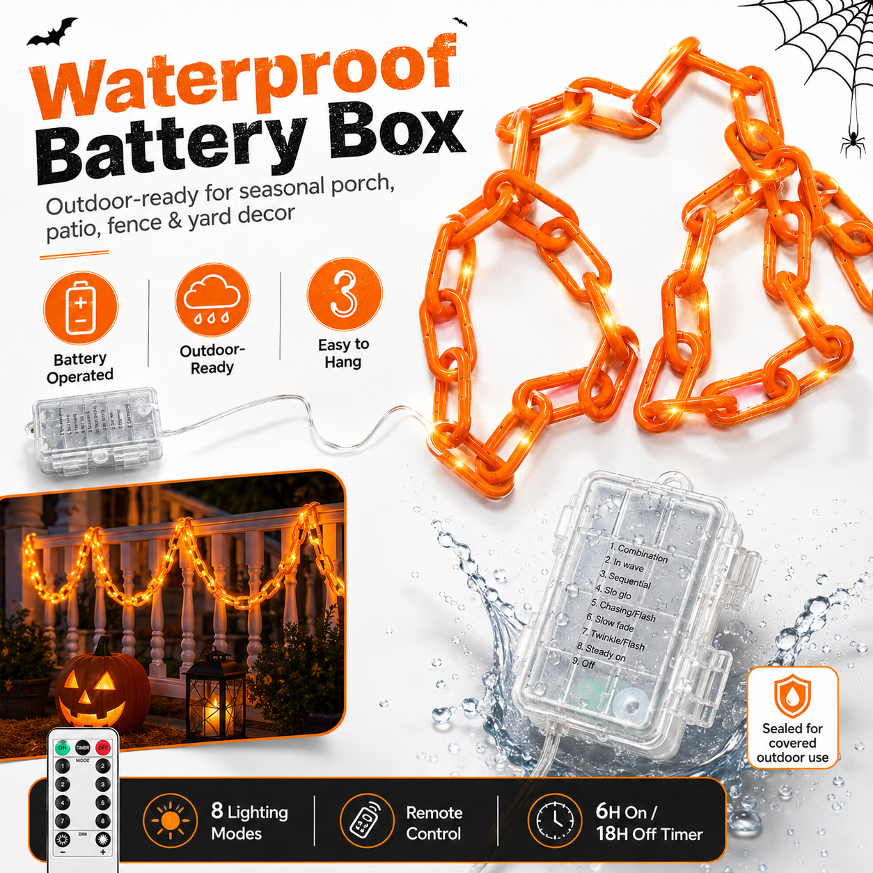 Light-Up Halloween Chain Garland