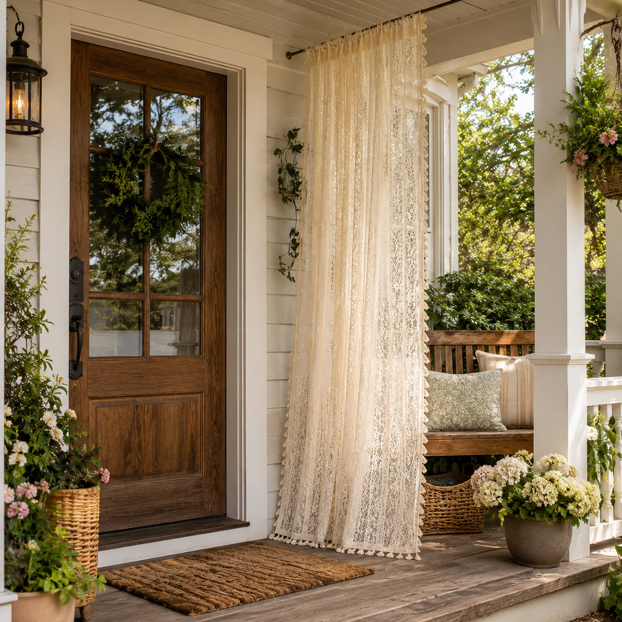 Boho Lace Outdoor Draping Panel