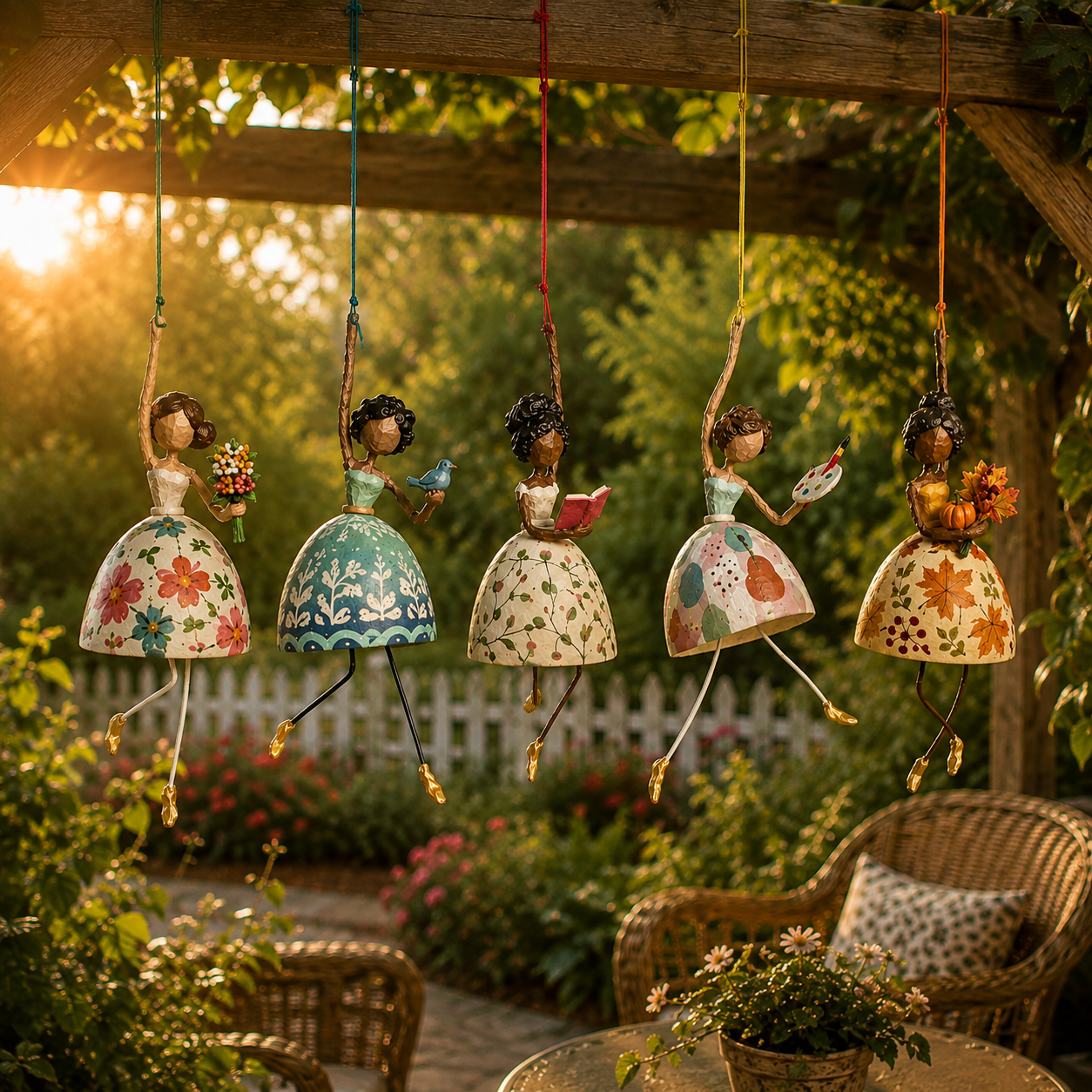 Vintage Whimsical Dancing Lady Hanging Decor