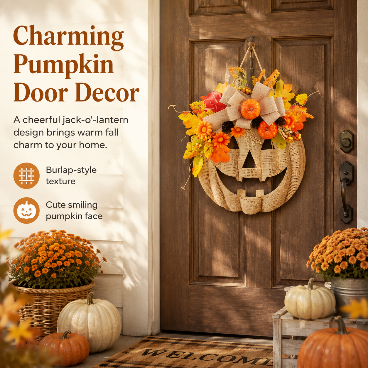Pumpkin Door Hanger