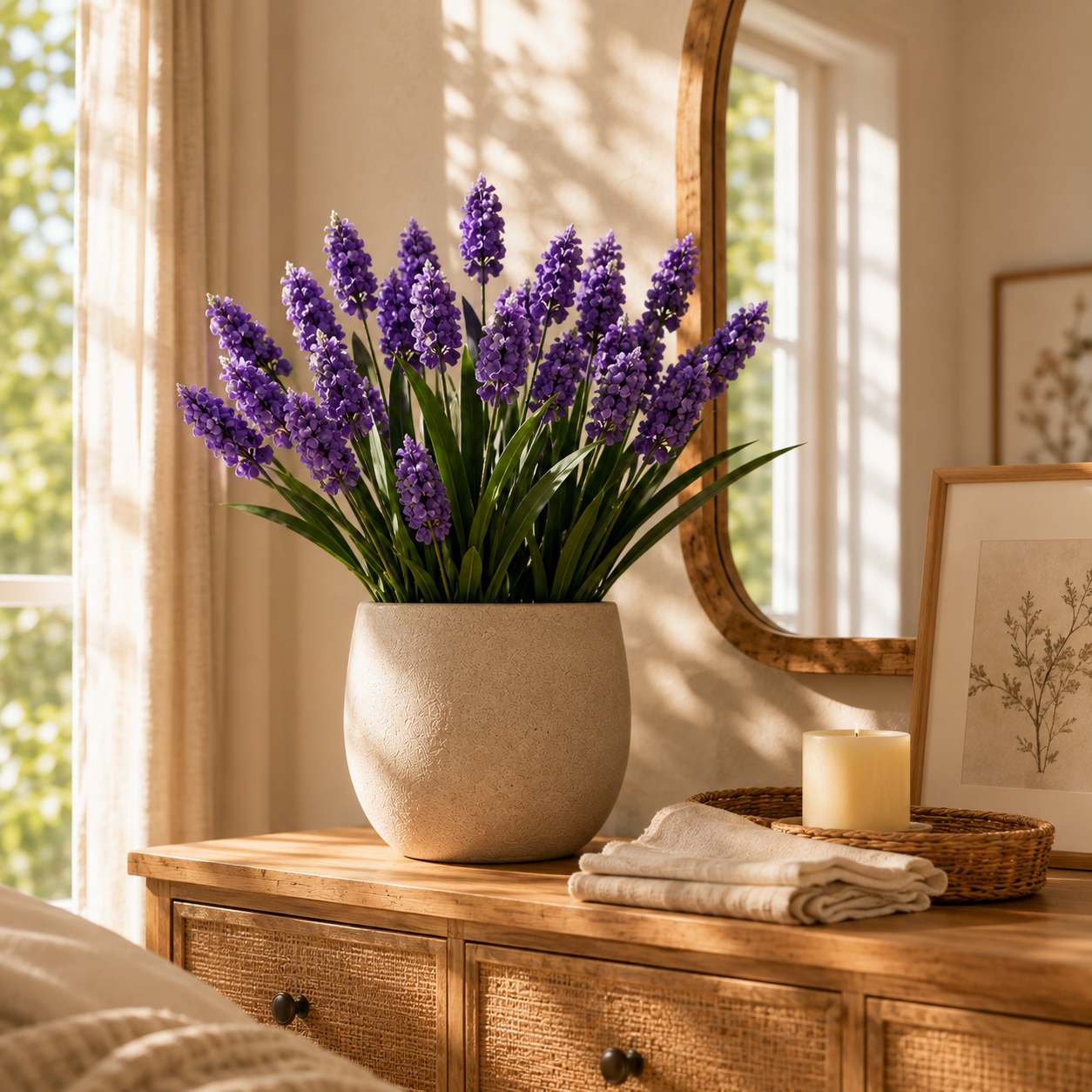 3-Flower Artificial Lavender Stem
