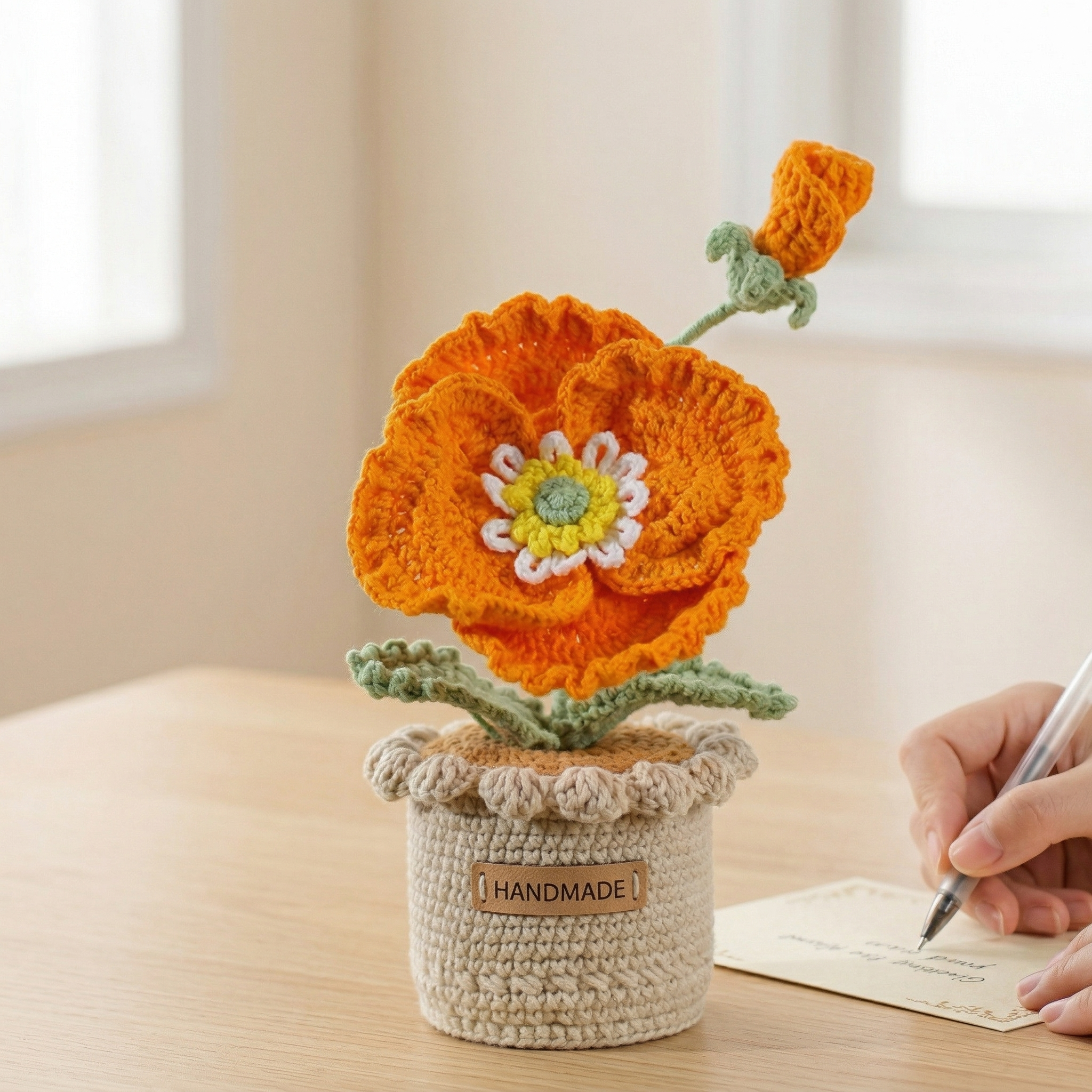 Handmade Crochet Forever Flower Pot