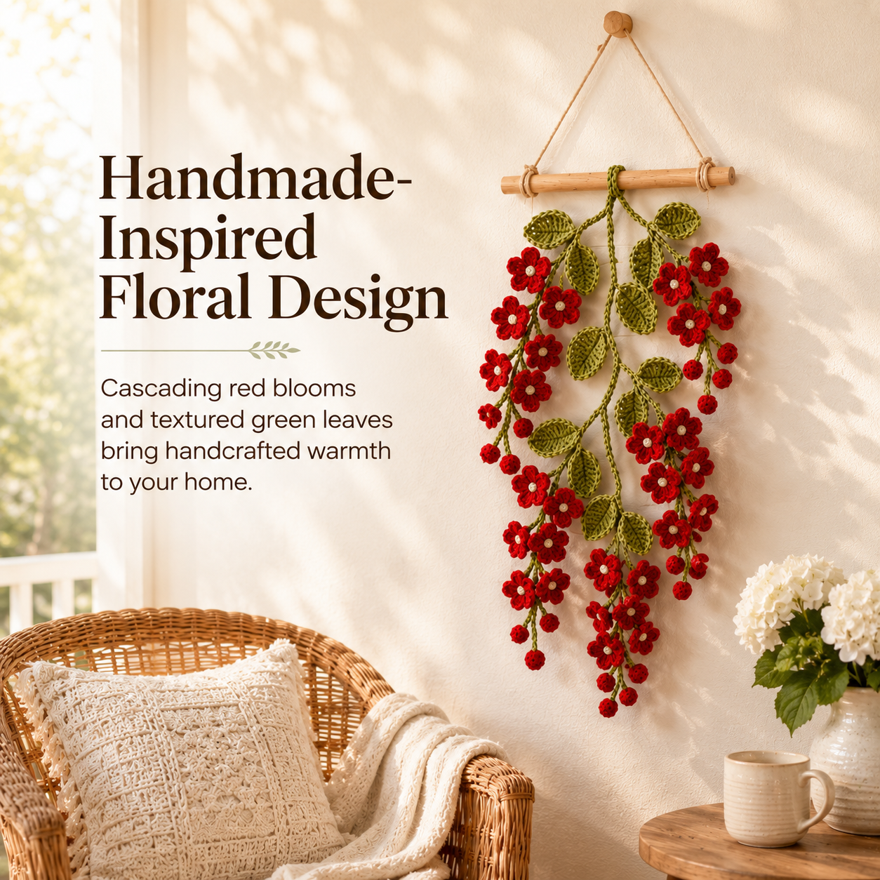Crochet Flower Wall Hanging Decor