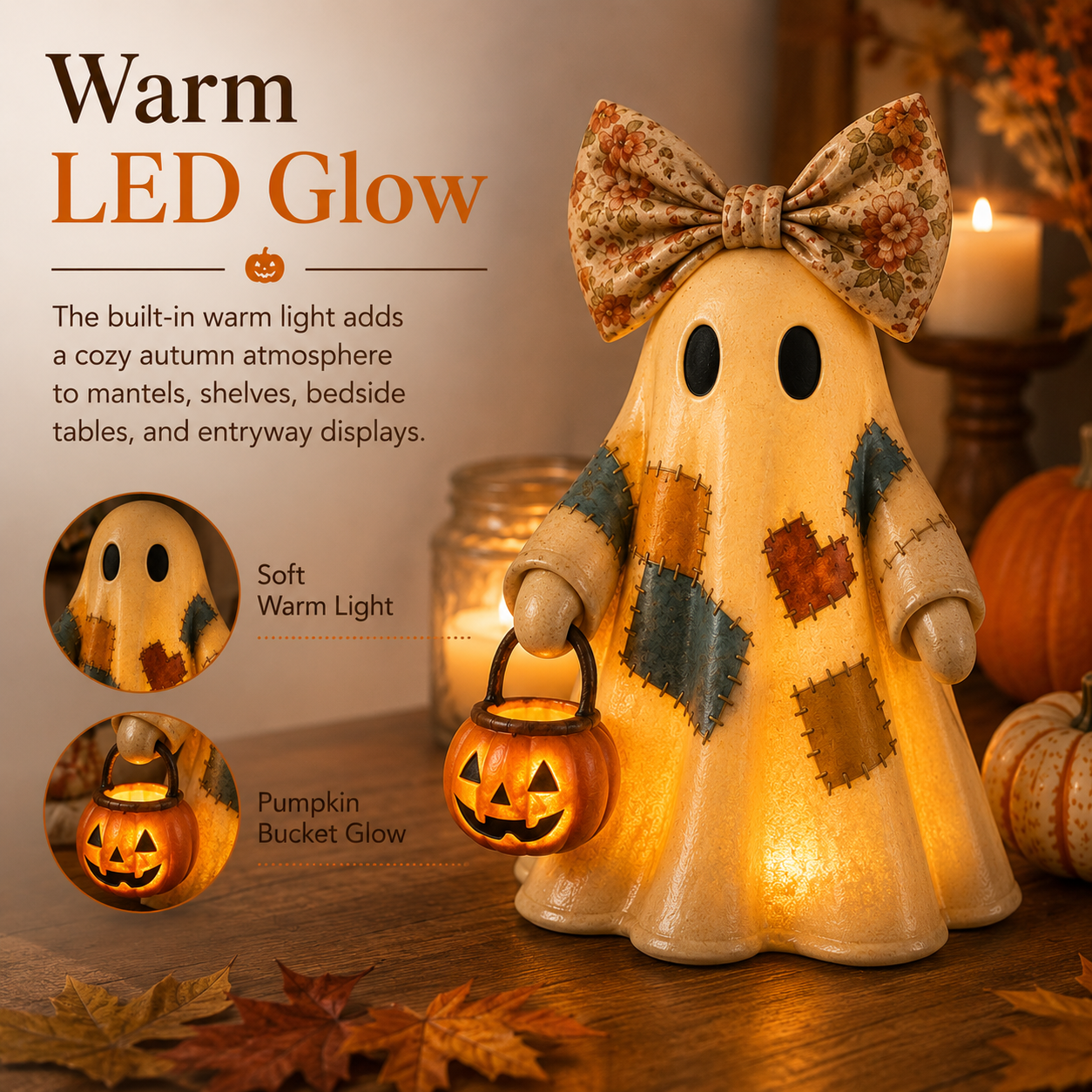 Lighted Ghost Halloween Decor