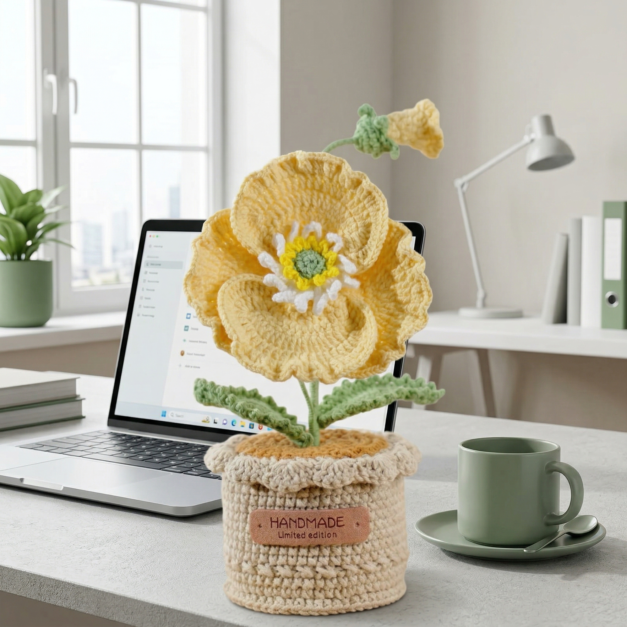 Handmade Crochet Forever Flower Pot