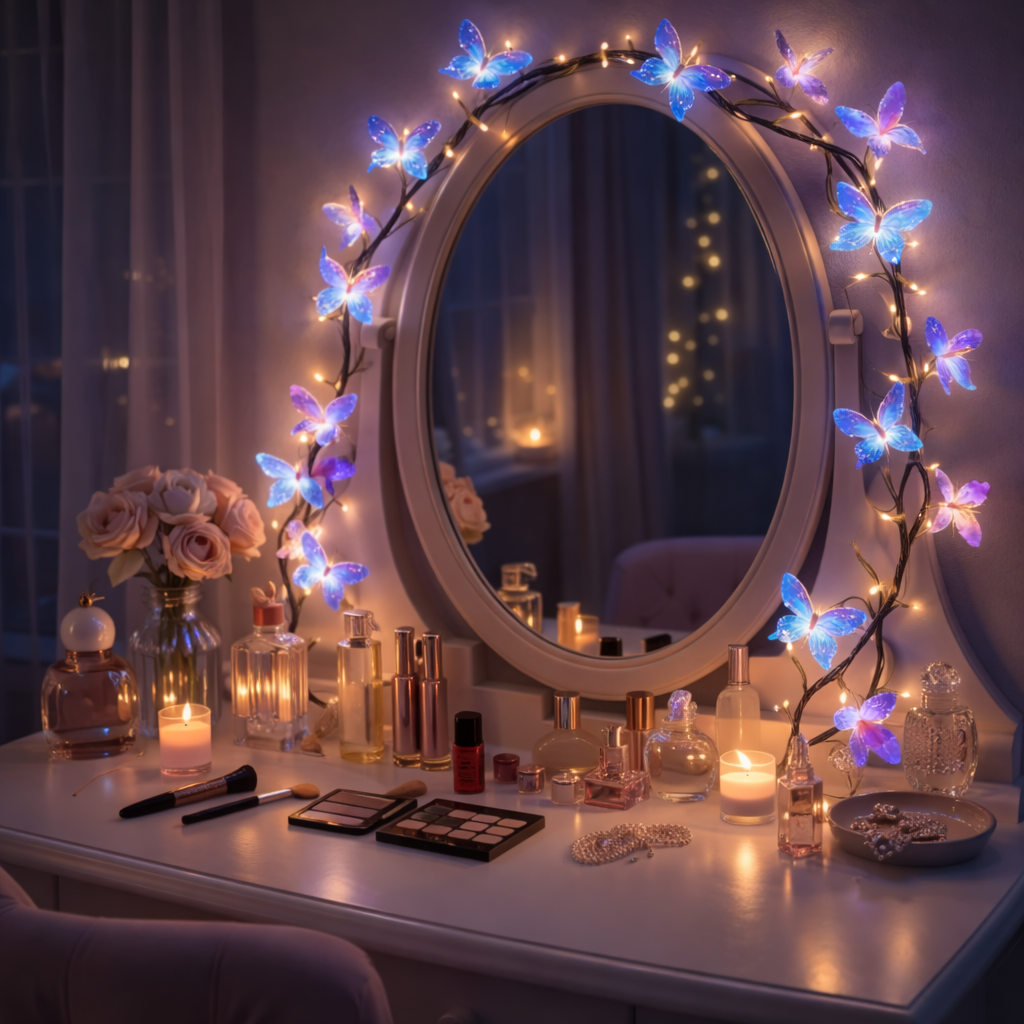 Butterfly Flower LED Vine Light