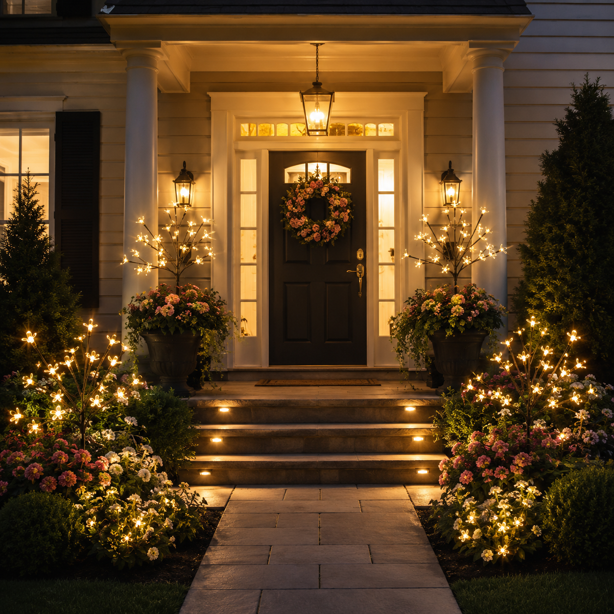 2-Pack Solar Flower LED Lights – 40-LED Outdoor Garden Decor for Patio, Yard & Pathway