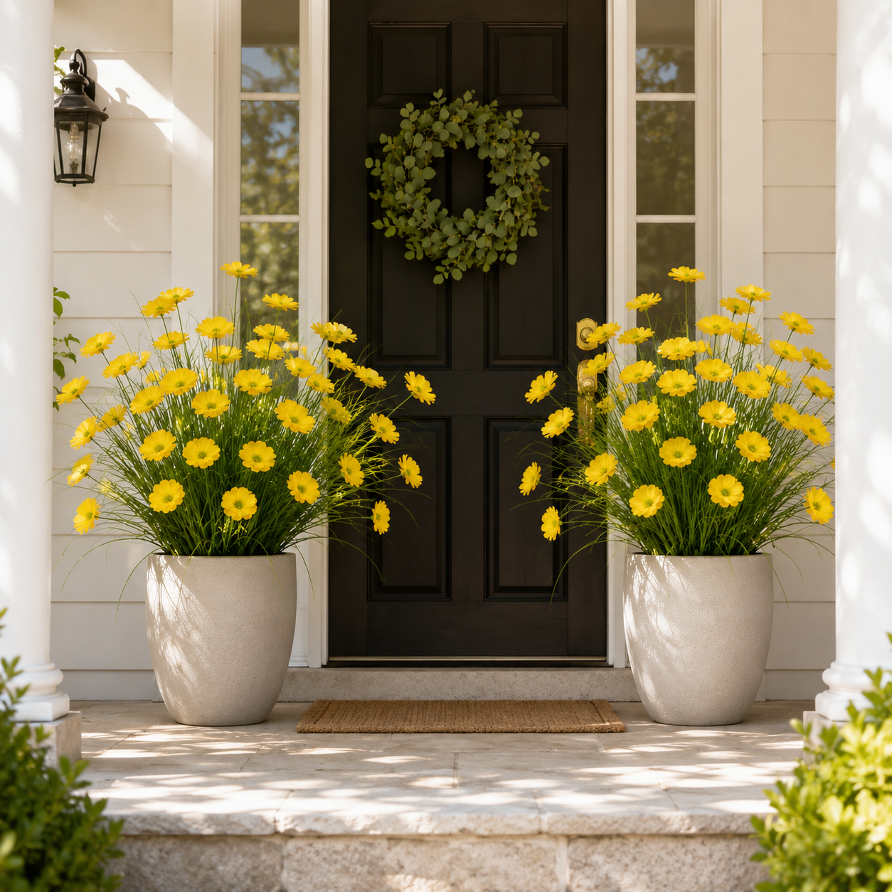23.6 in Yellow Faux Flower Grass Bundle