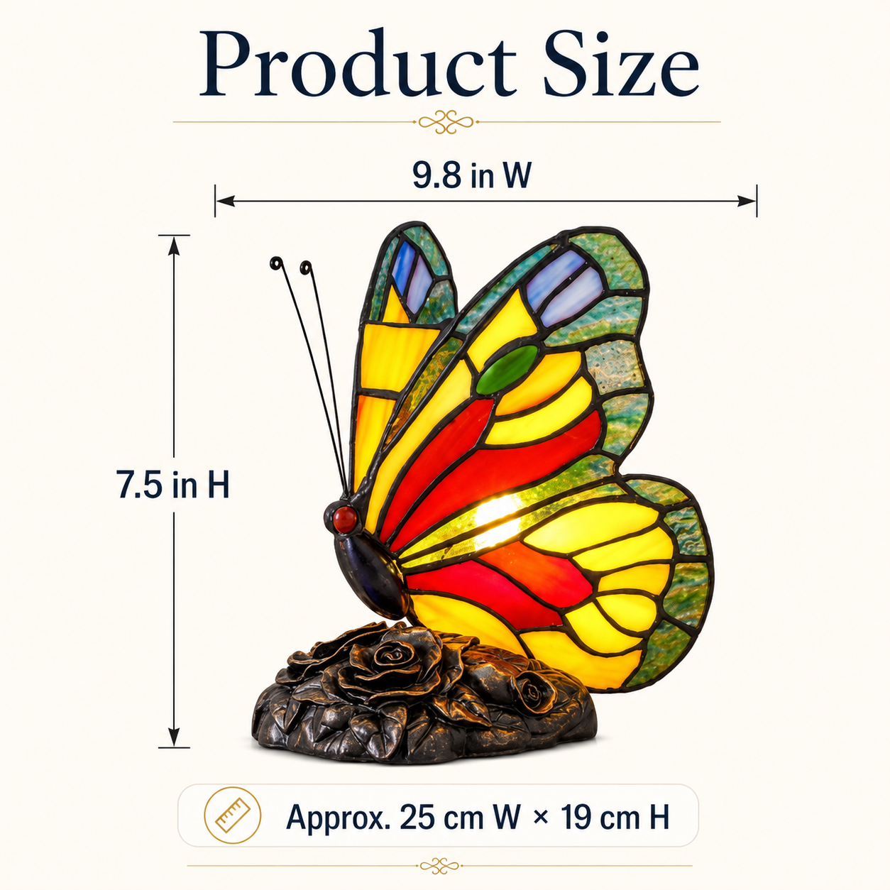 Stained Butterfly Accent Lamp