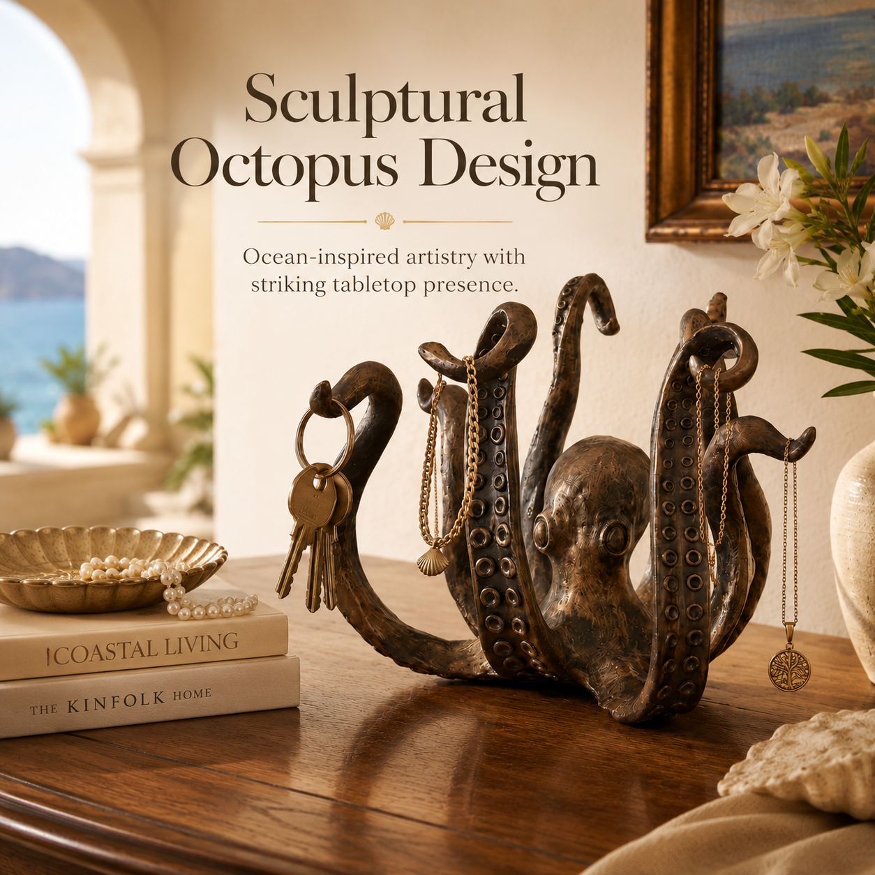 Sculptural Octopus Key & Jewelry Holder