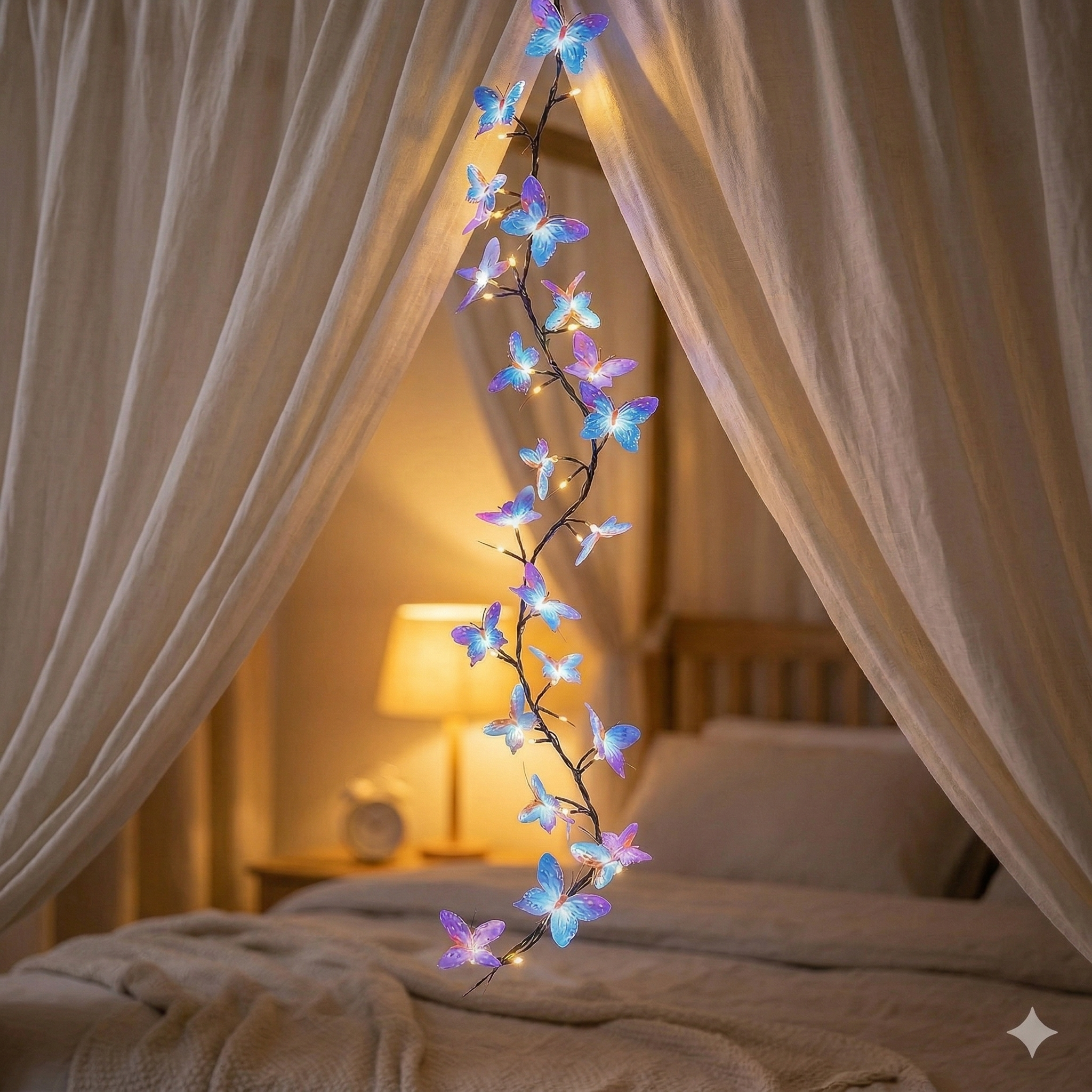 Butterfly Flower LED Vine Light