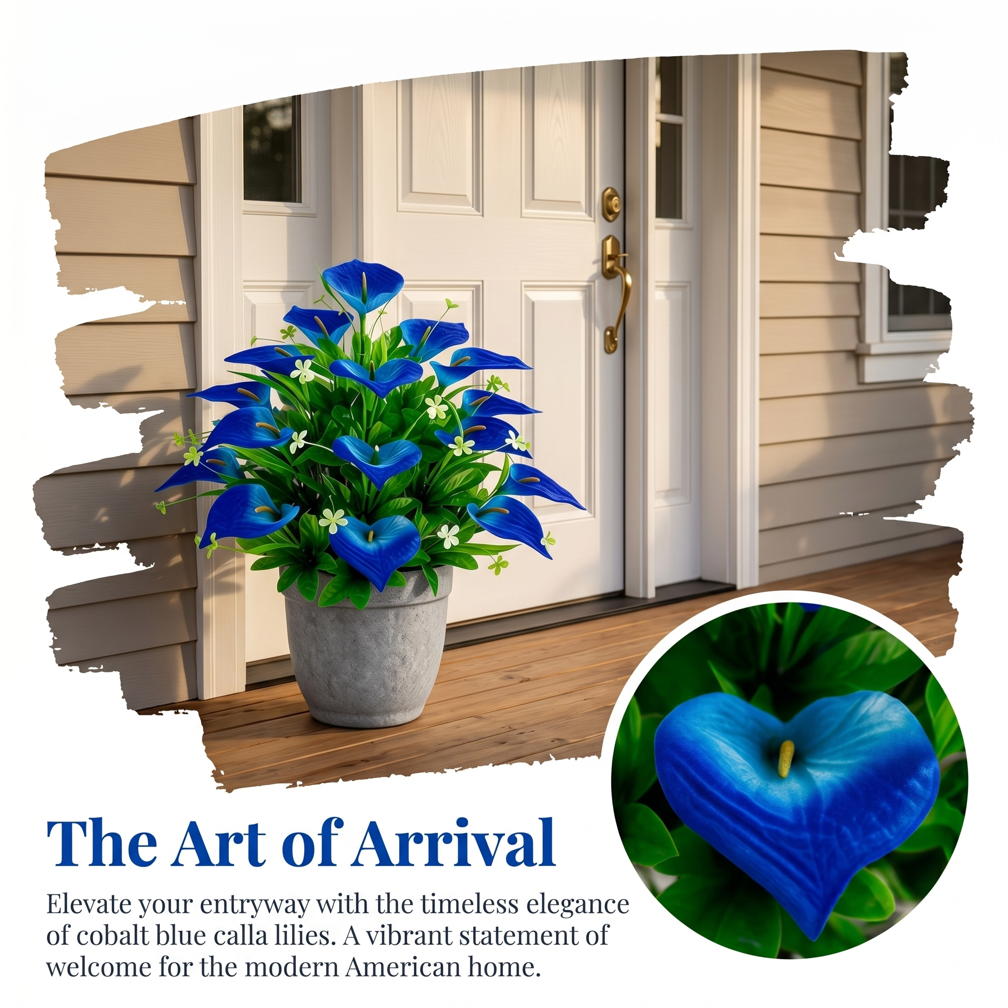 2-Bundle 36-Head Realistic Blue Calla Lily Bouquet