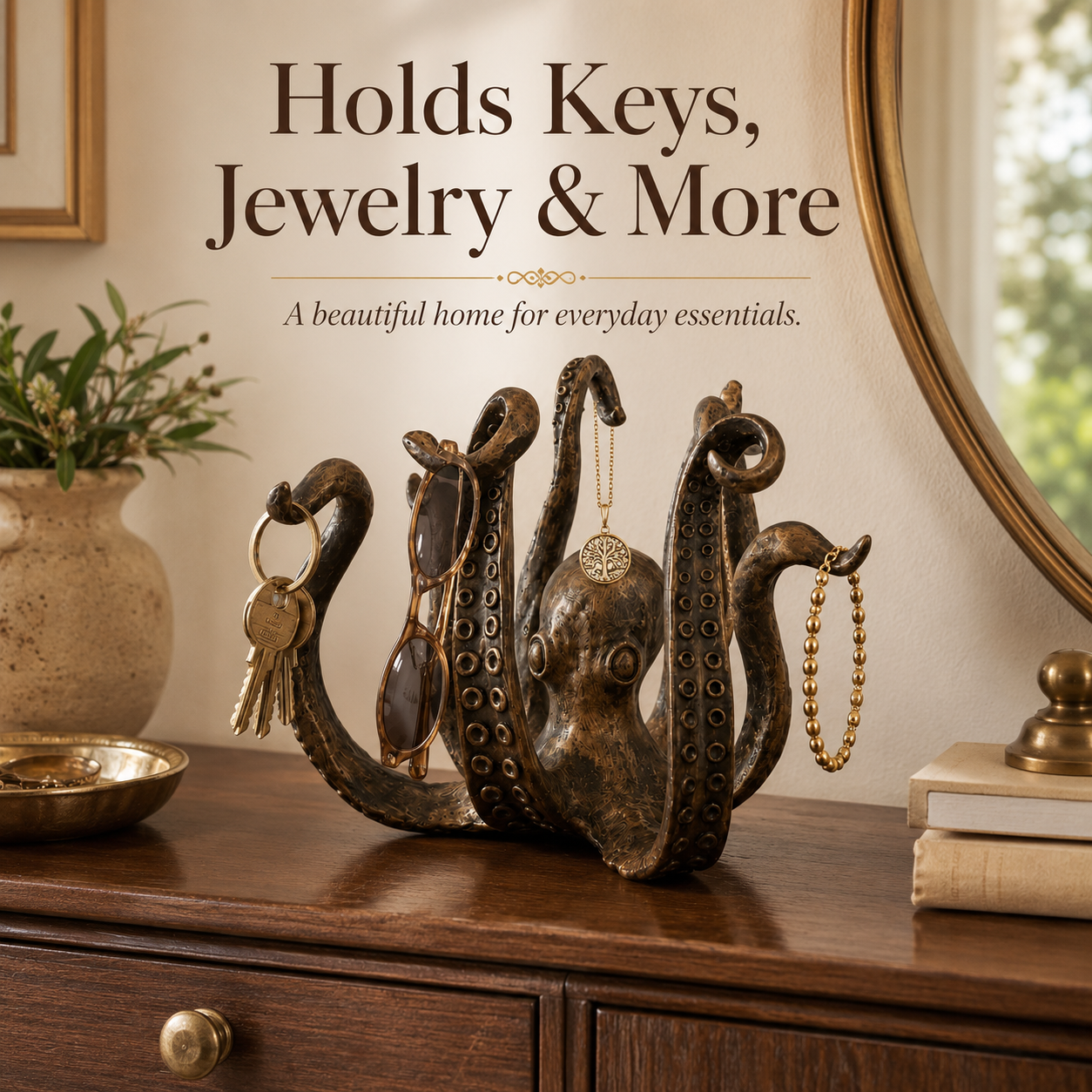 Sculptural Octopus Key & Jewelry Holder