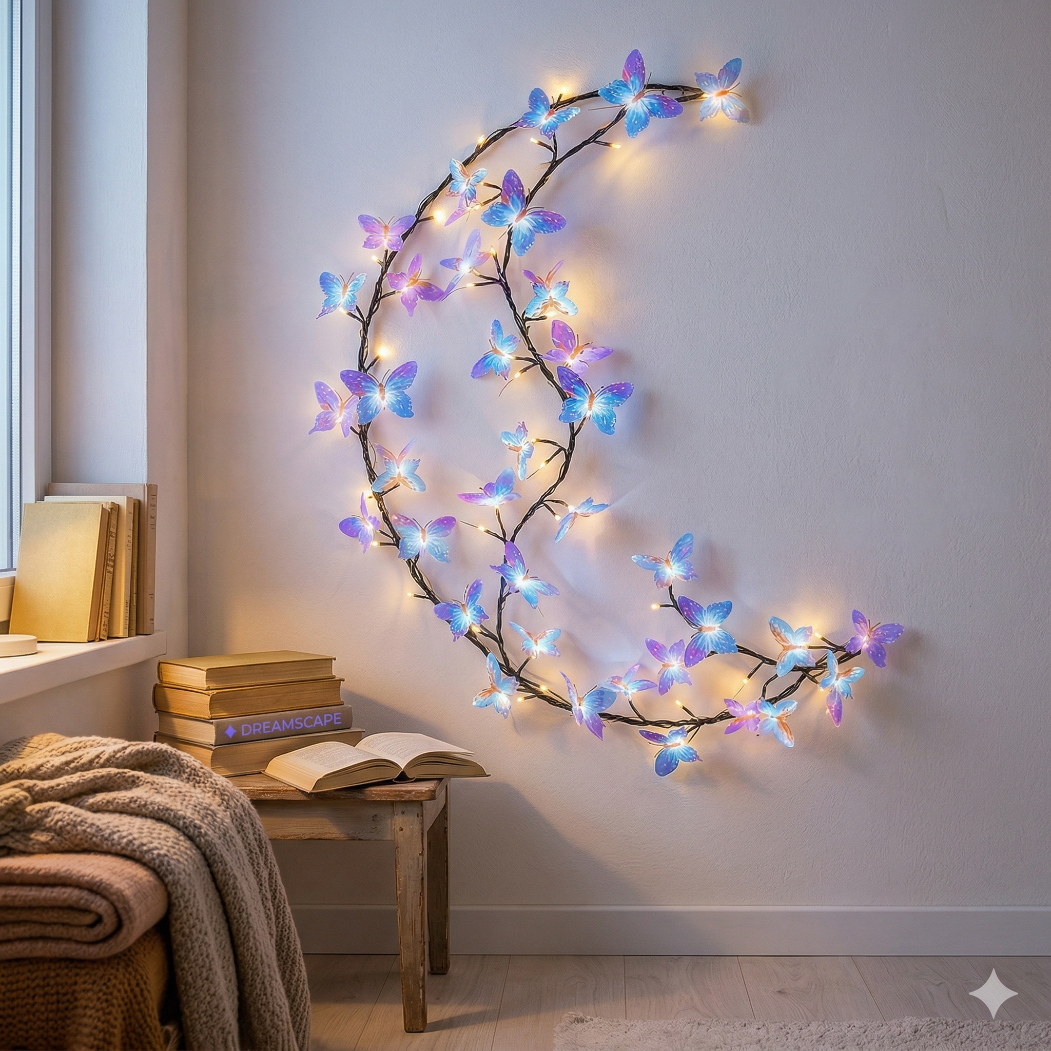 Butterfly Flower LED Vine Light
