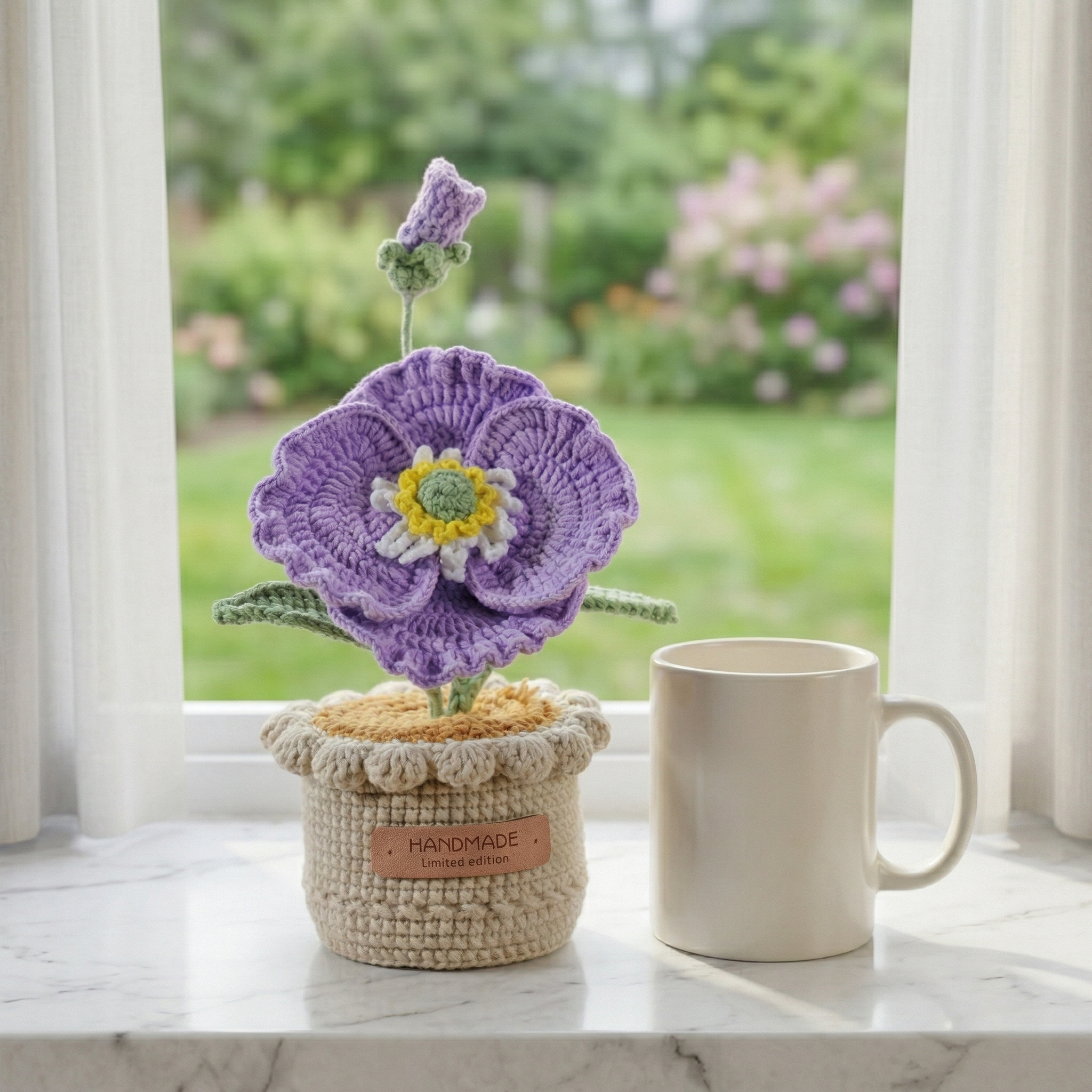 Handmade Crochet Forever Flower Pot