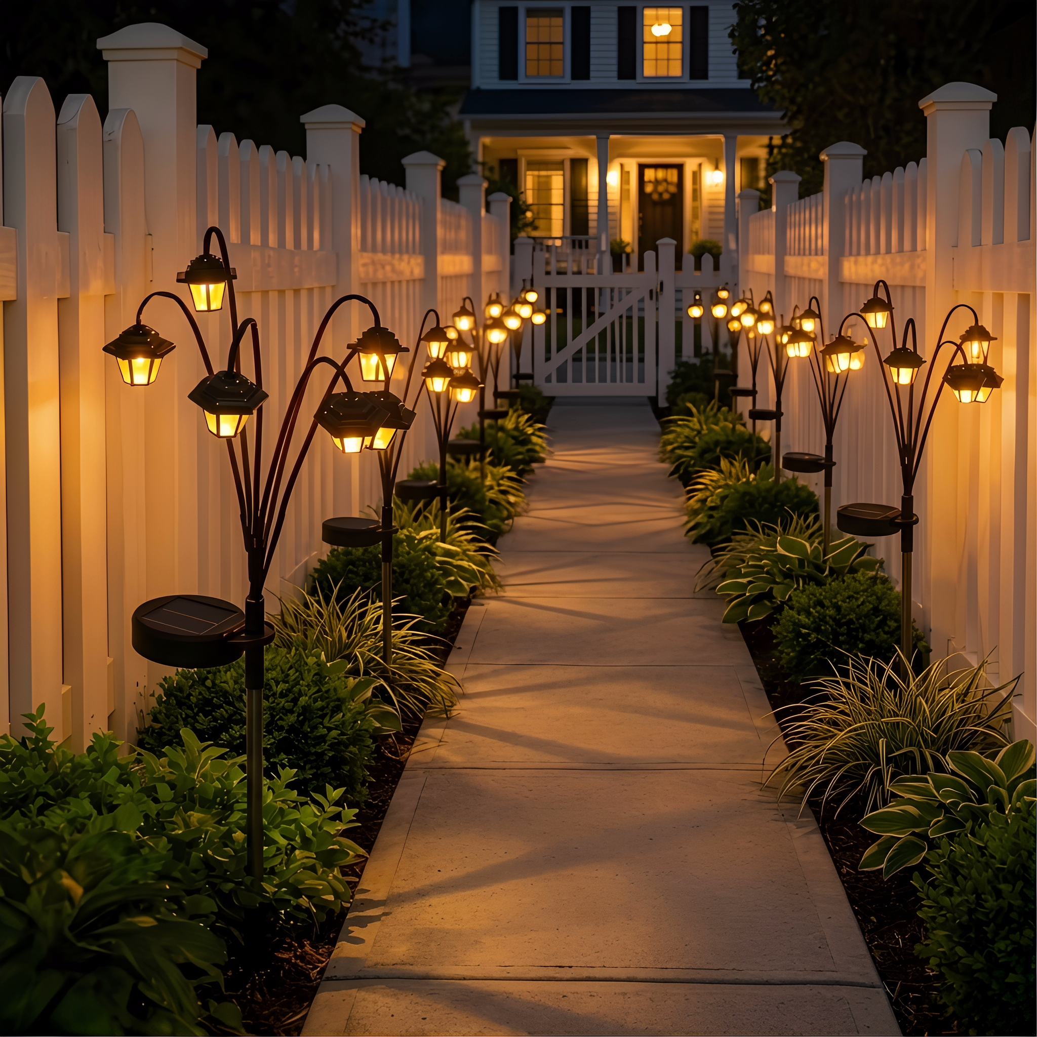 Vintage Solar Lantern Pathway Light