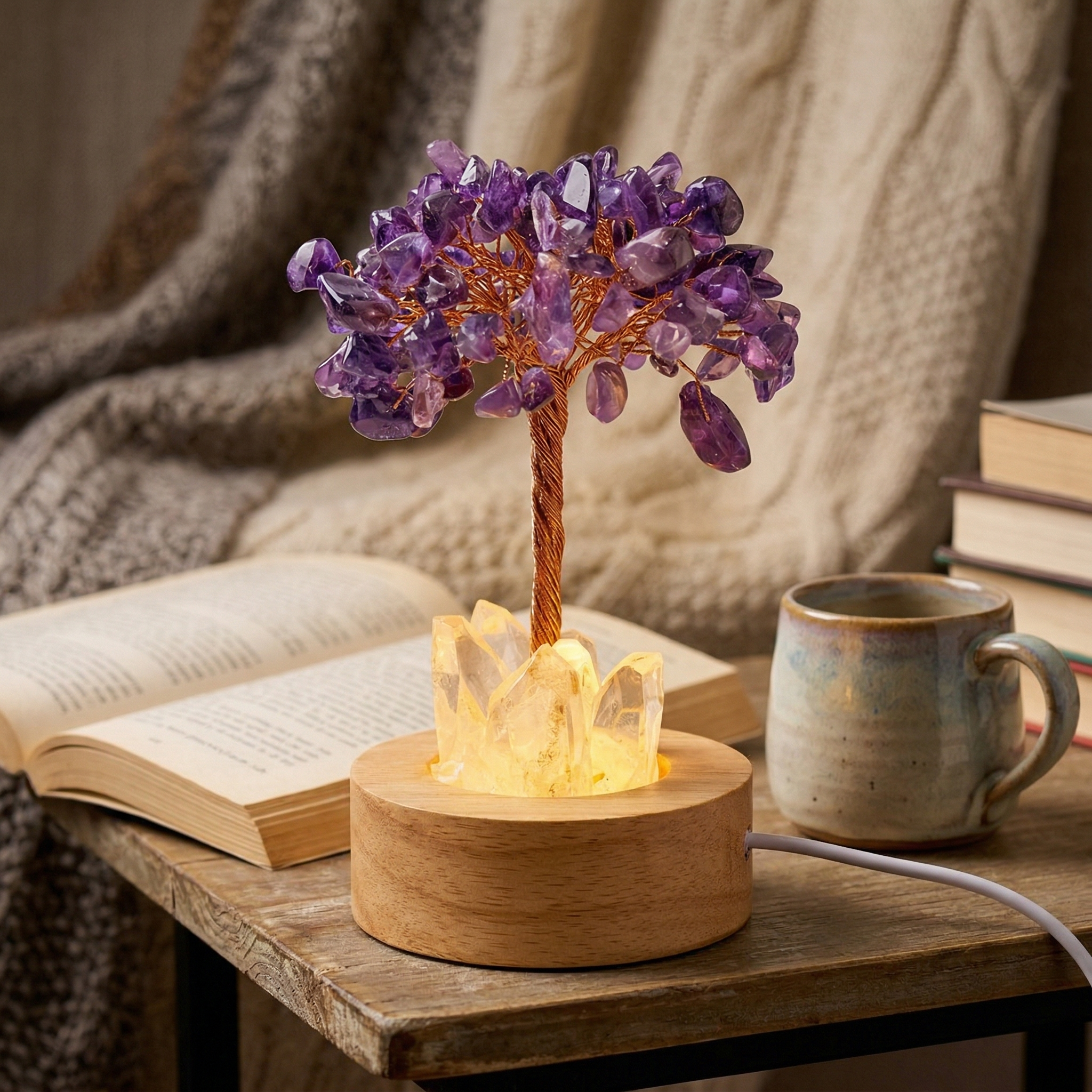 Crystal Chip Money Tree Night Light
