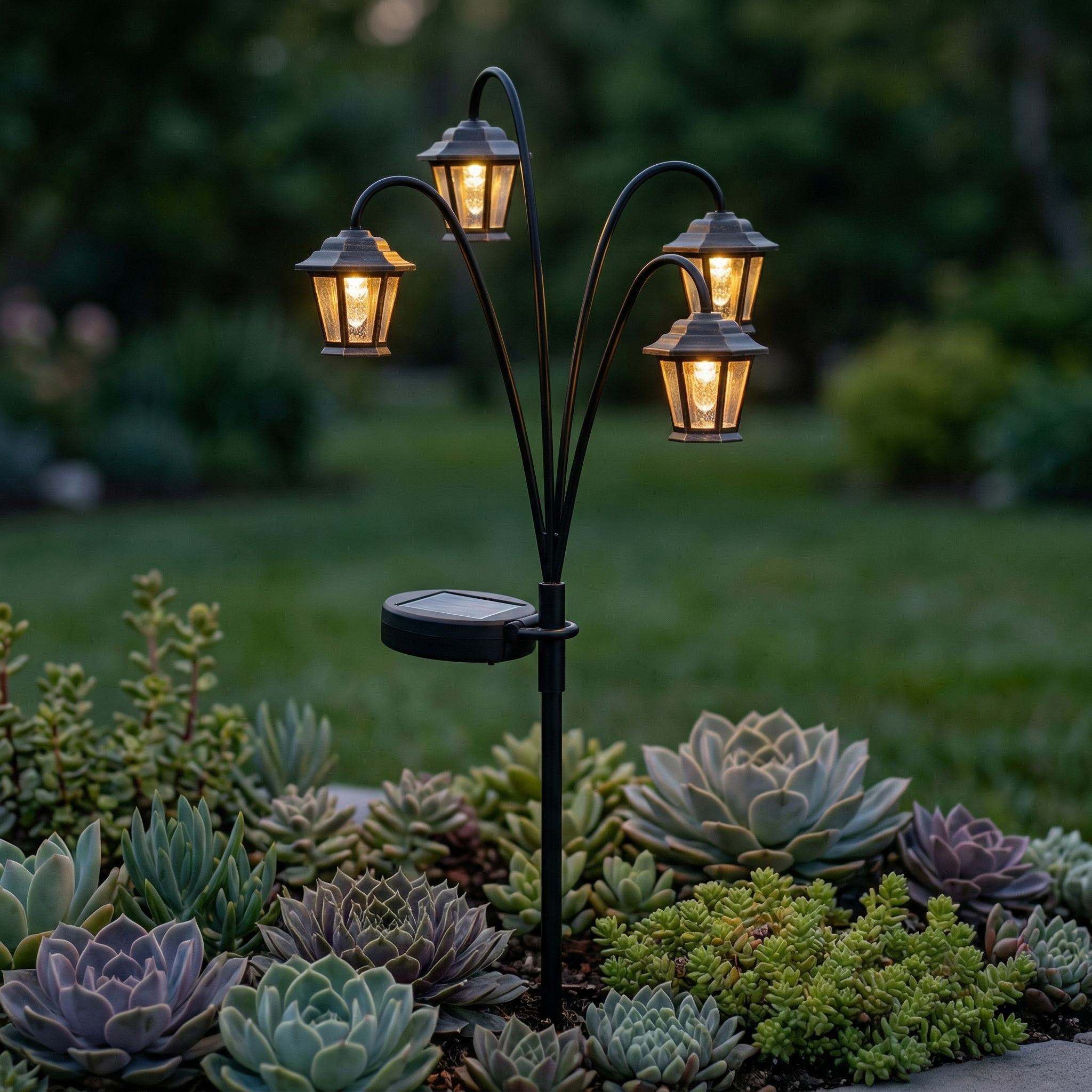 Vintage Solar Lantern Pathway Light