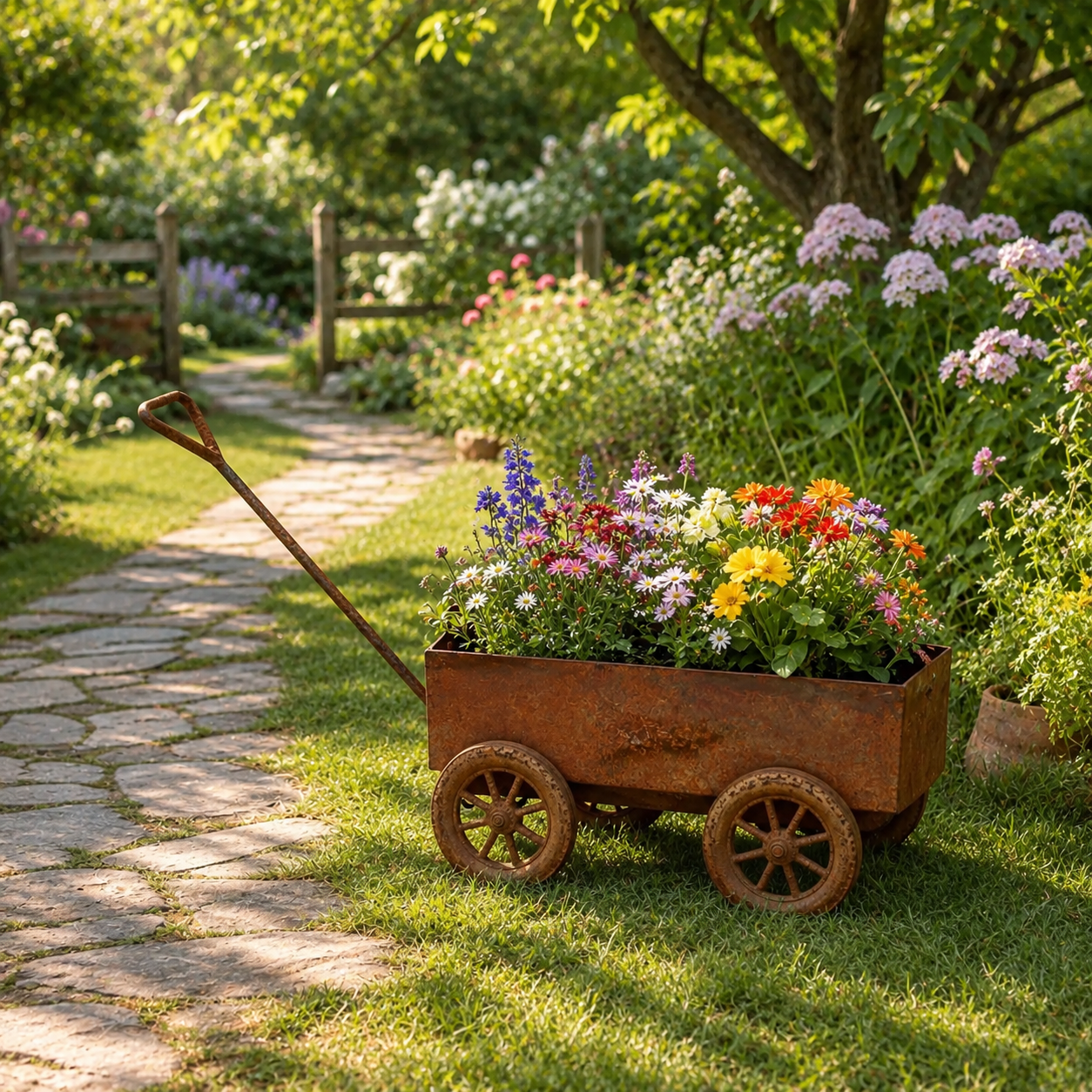 Rustic Metal Garden Planter
