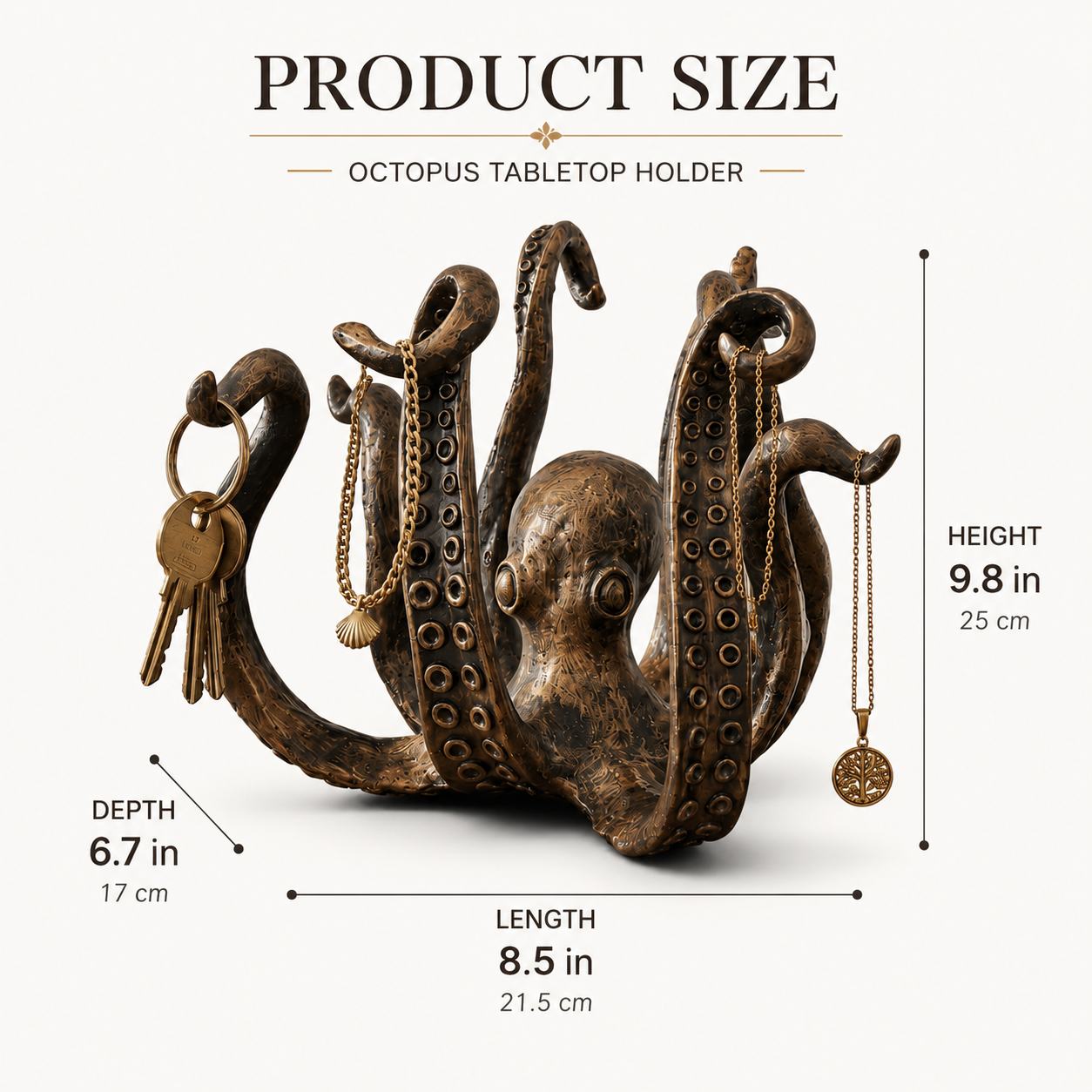 Sculptural Octopus Key & Jewelry Holder