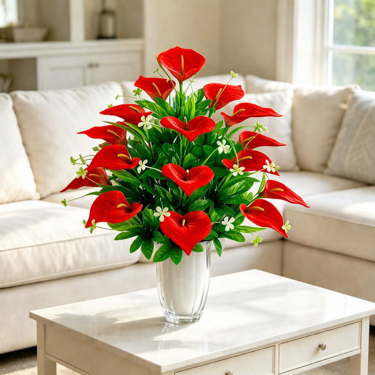 2-Bundle 36-Head Realistic Blue Calla Lily Bouquet