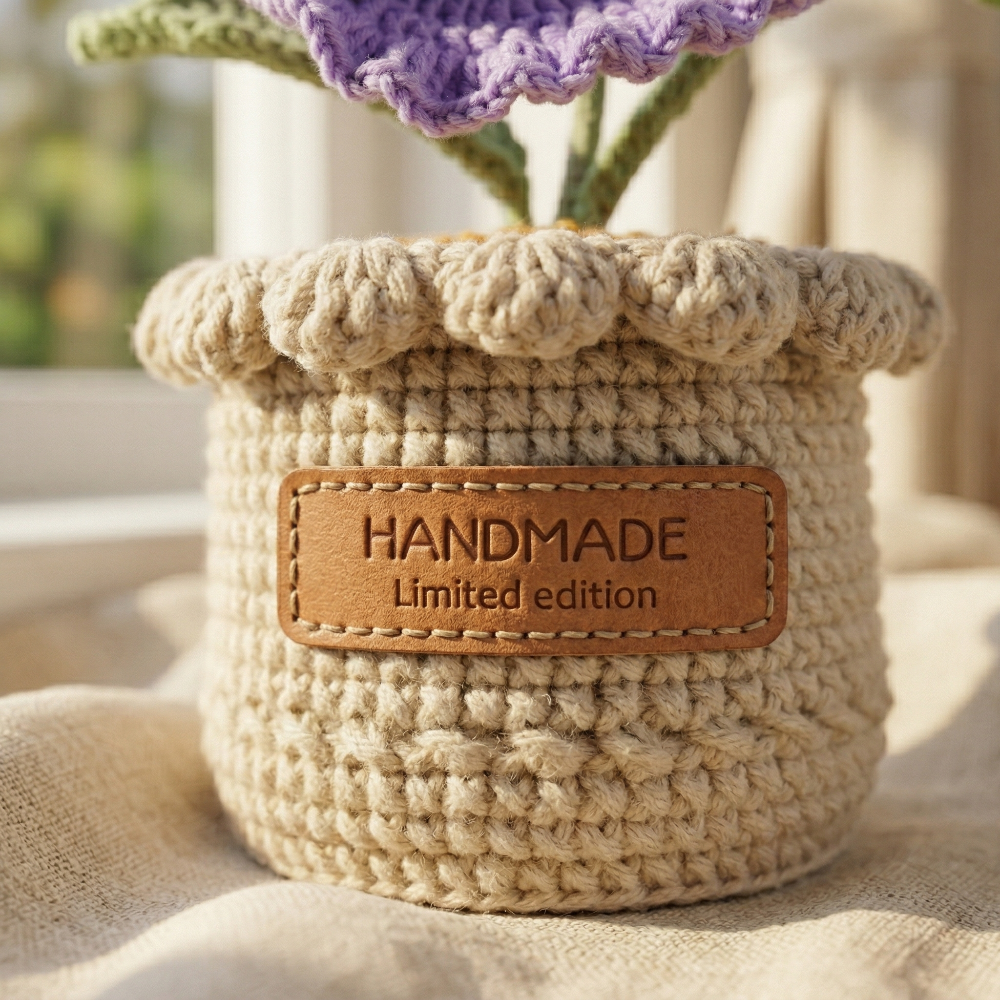Handmade Crochet Forever Flower Pot