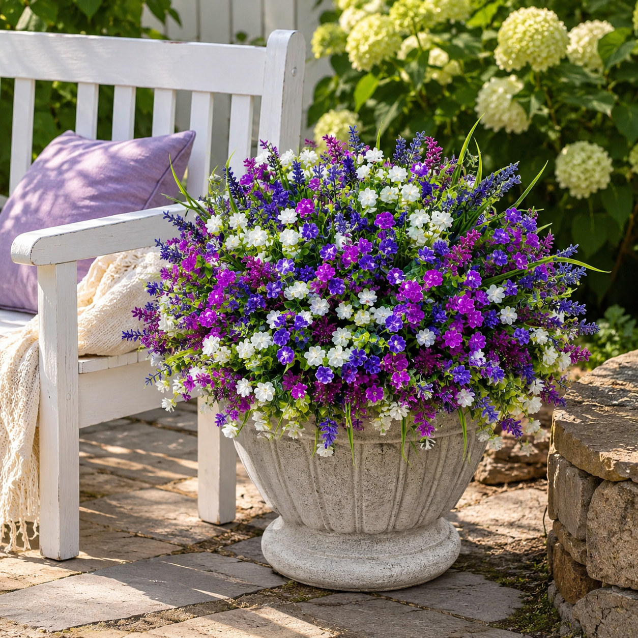 8-Piece Set of Outdoor Realistic Artificial Flowers